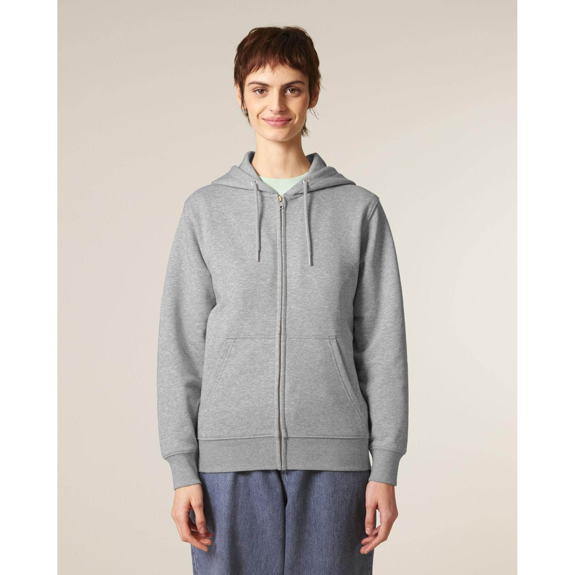 Hanorac cu fermoar unisex Connector 2.0 Heather Grey M