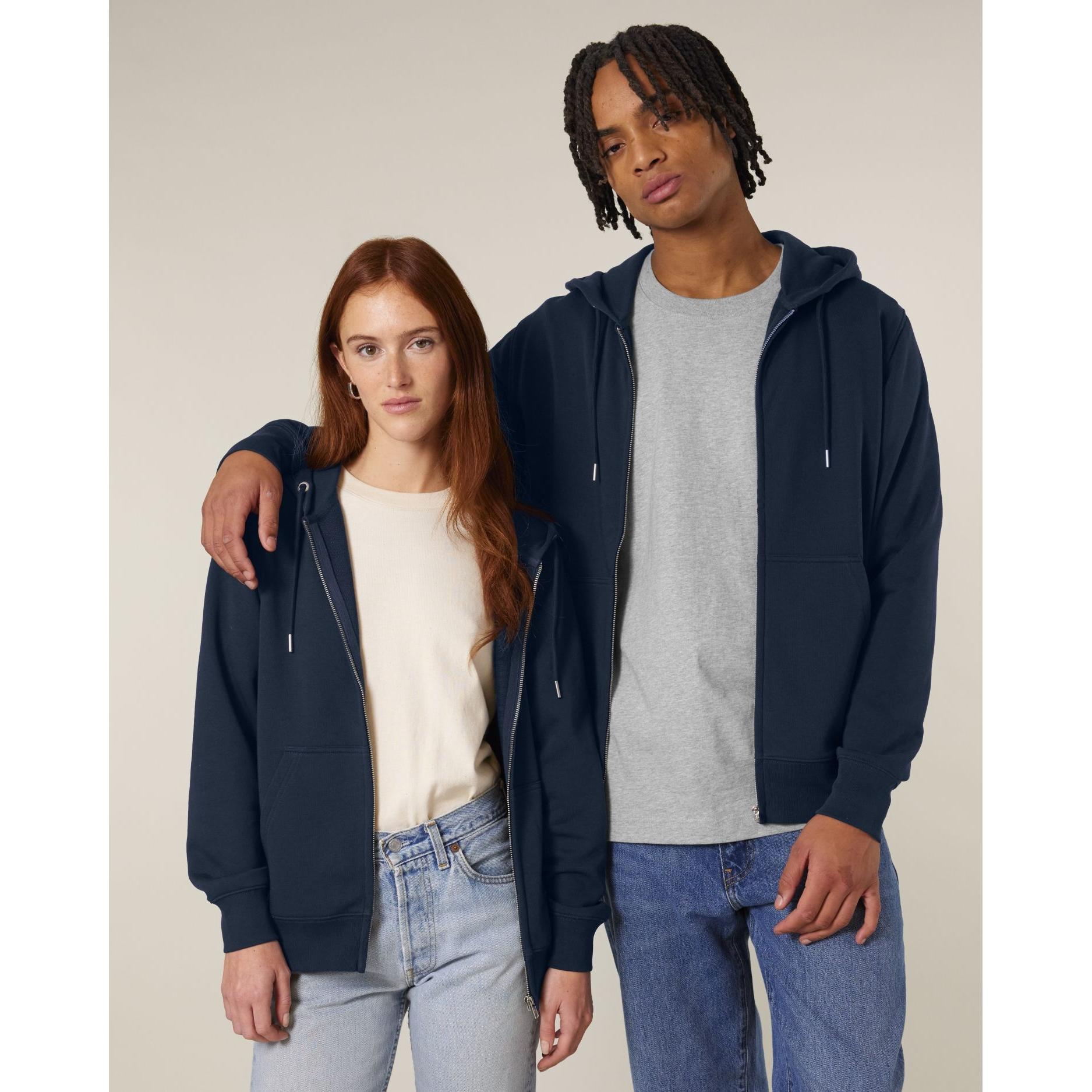 Hanorac cu fermoar unisex Connector 2.0 French Navy M