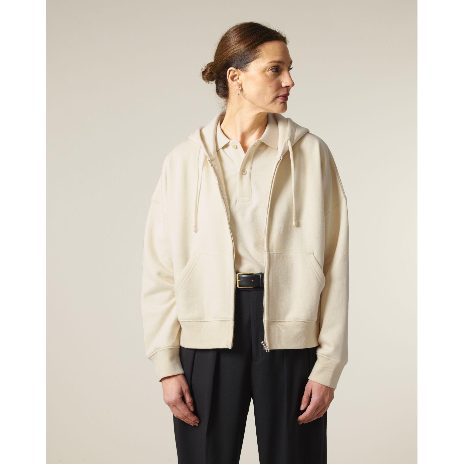 Hanorac cu fermoar pentru femei Stella Ida Natural Raw L