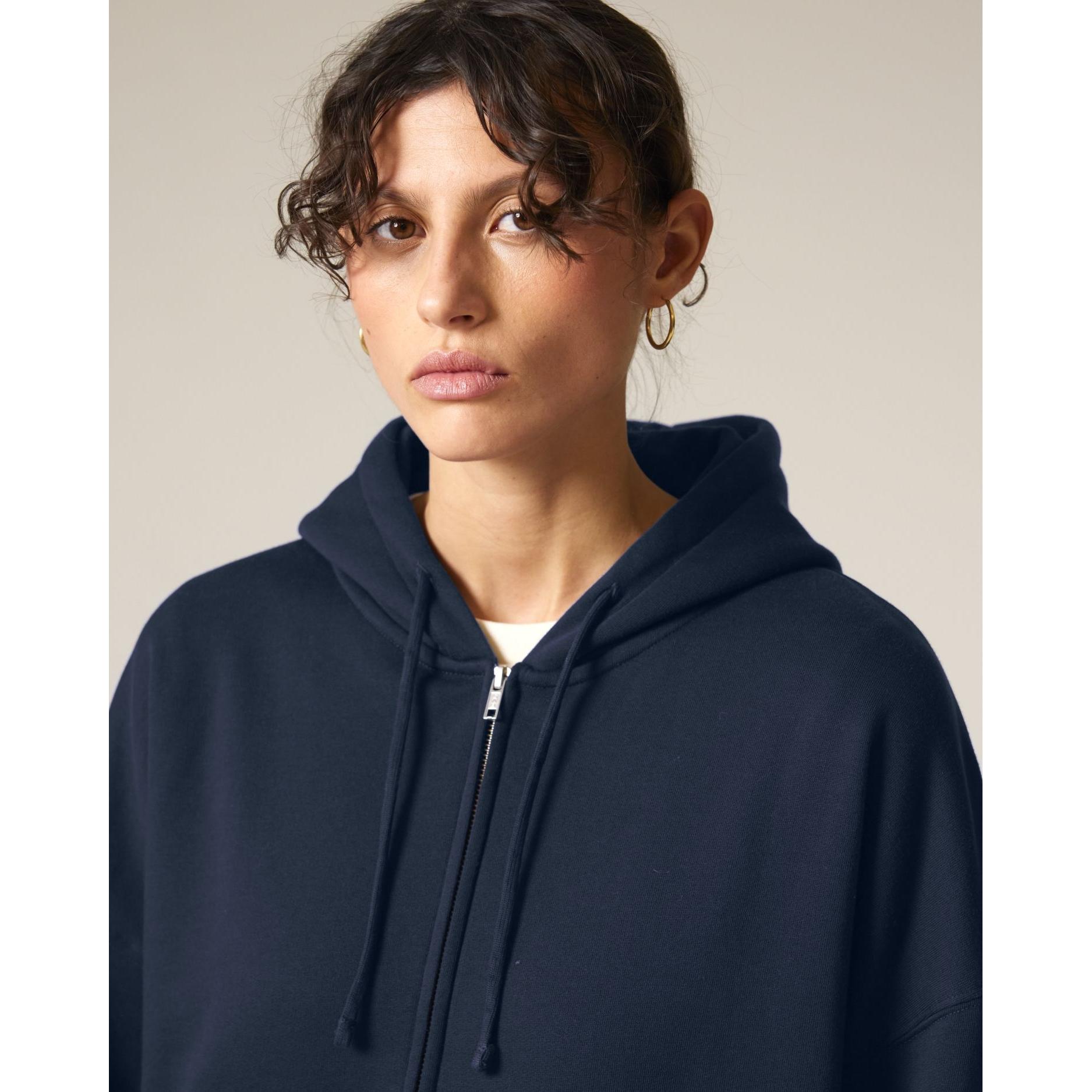 Hanorac cu fermoar pentru femei Stella Ida French Navy S