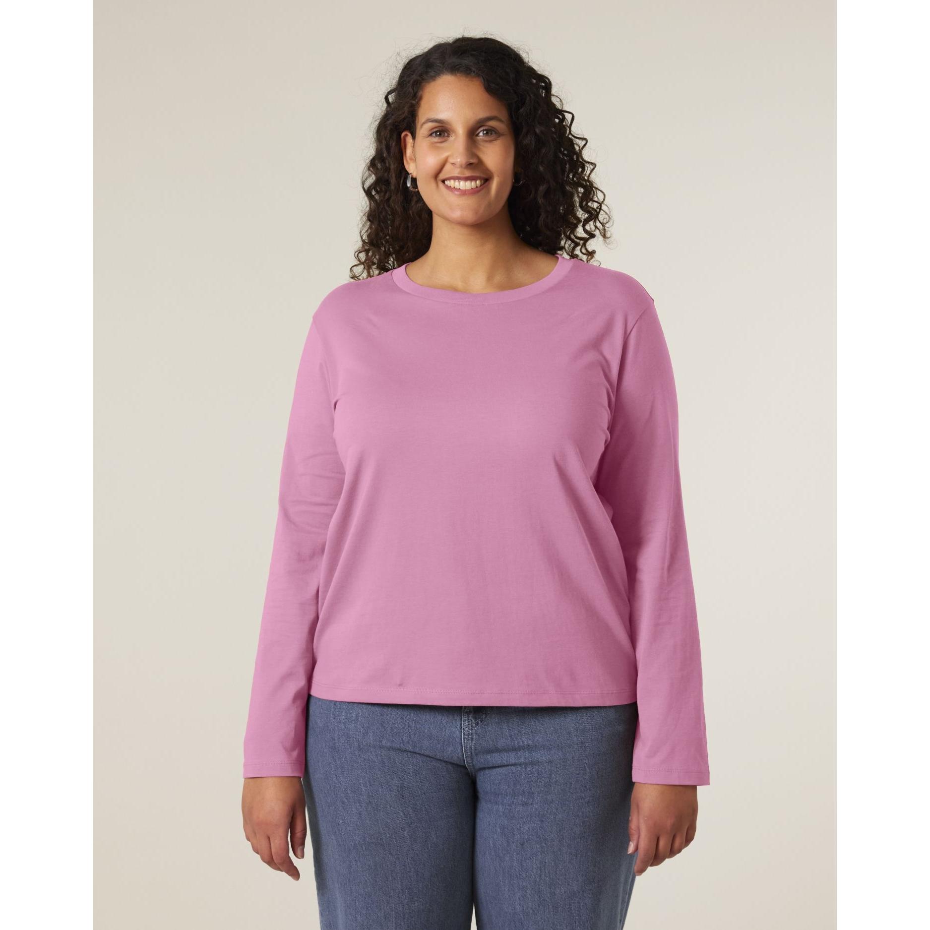 Tricou cu mânecă lungă pentru femei Stella Muser Bubble Pink XS