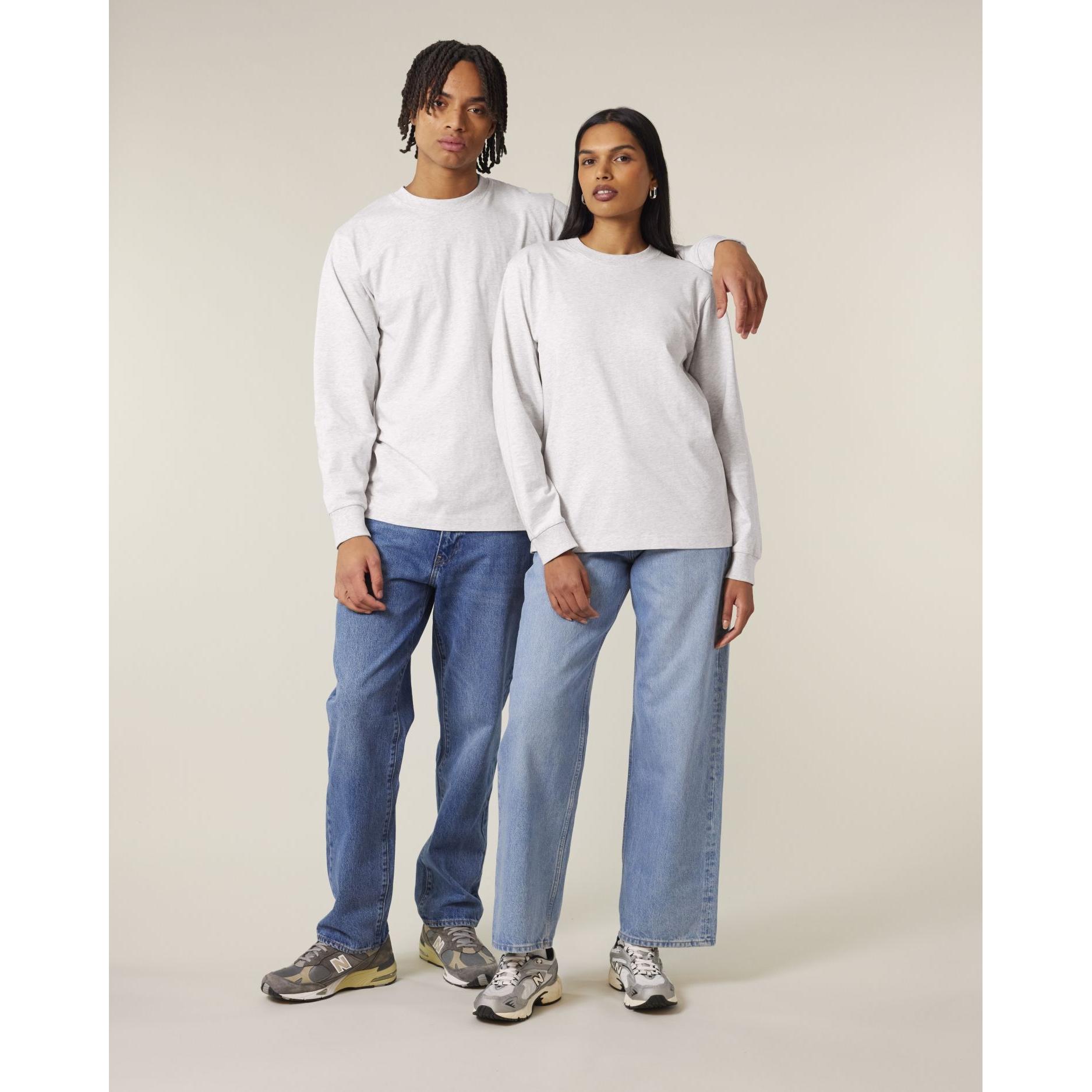 Tricou unisex cu mânecă lungă Freestyler Cool Heather Grey M
