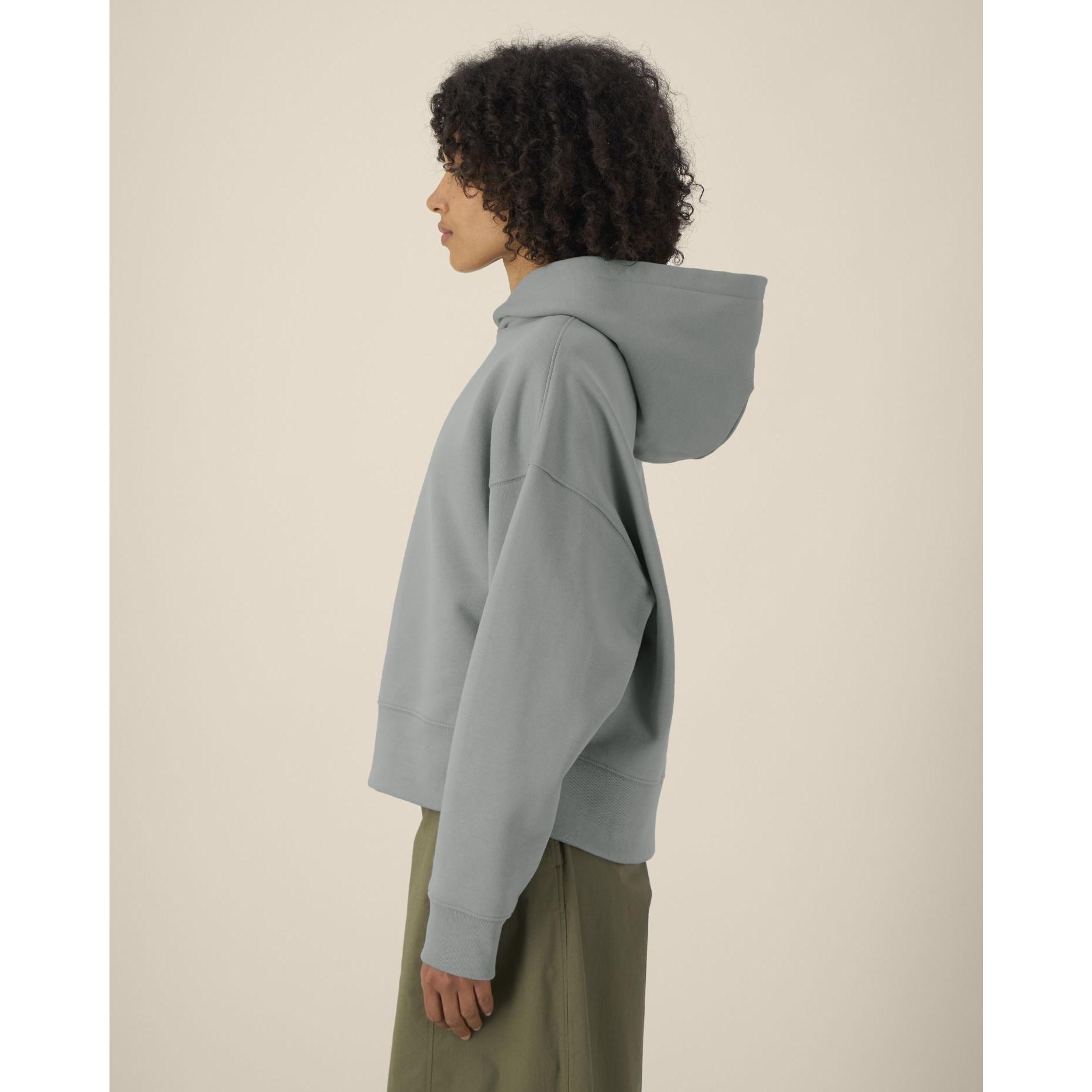 Hanorac cu glugă unisex Voicer Misty Grey M