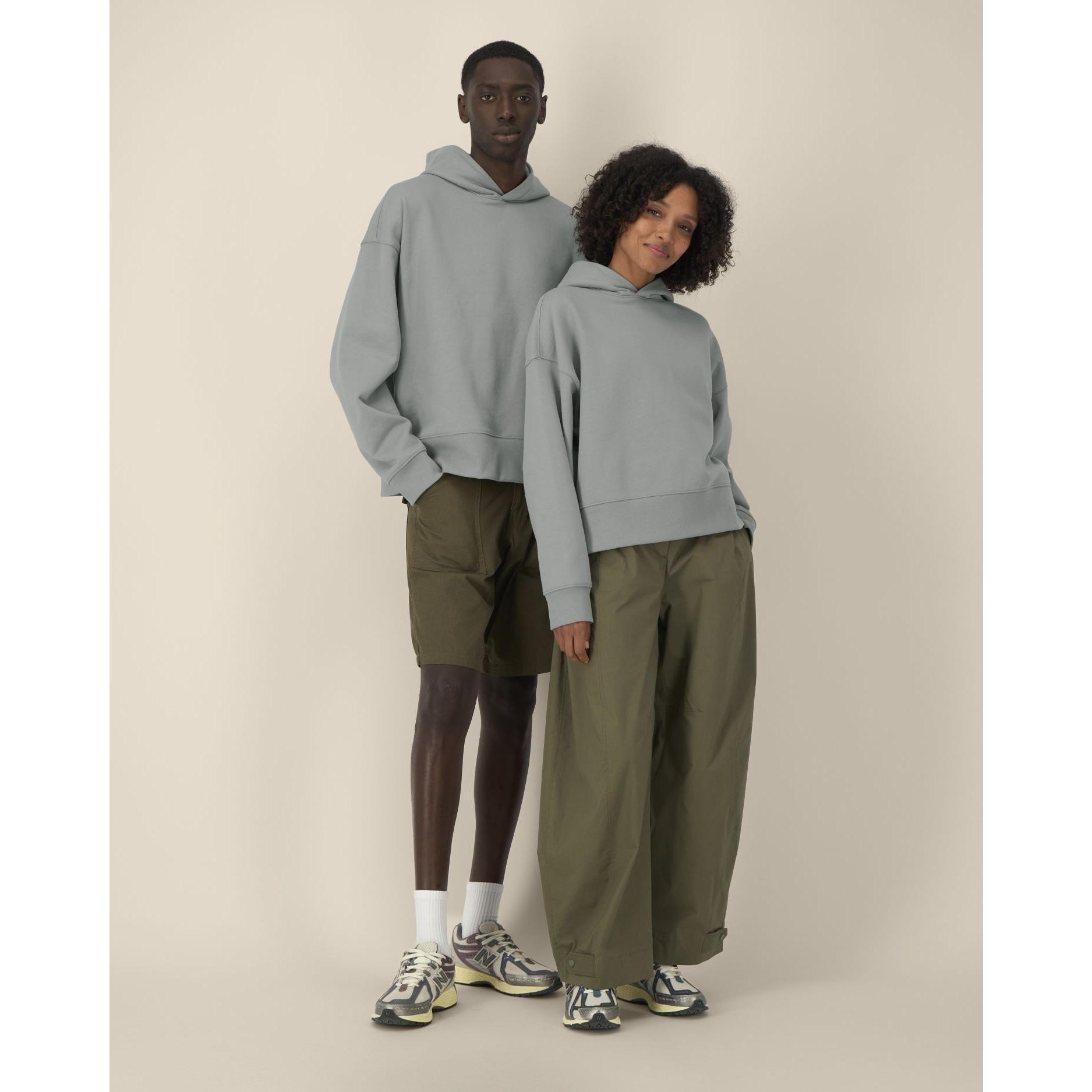 Hanorac cu glugă unisex Voicer Misty Grey M