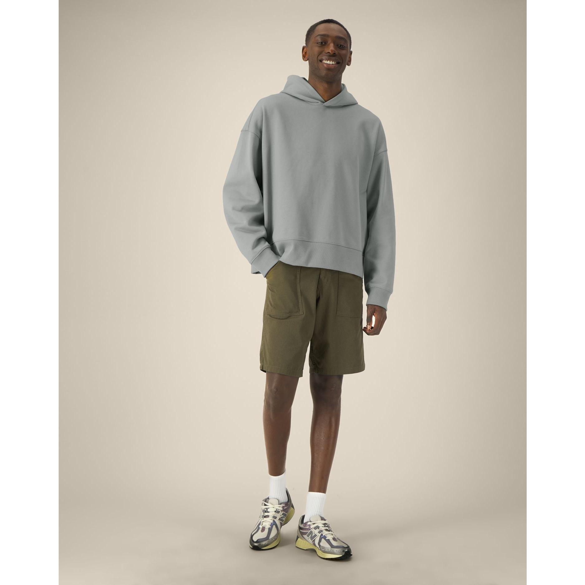Hanorac cu glugă unisex Voicer Misty Grey M