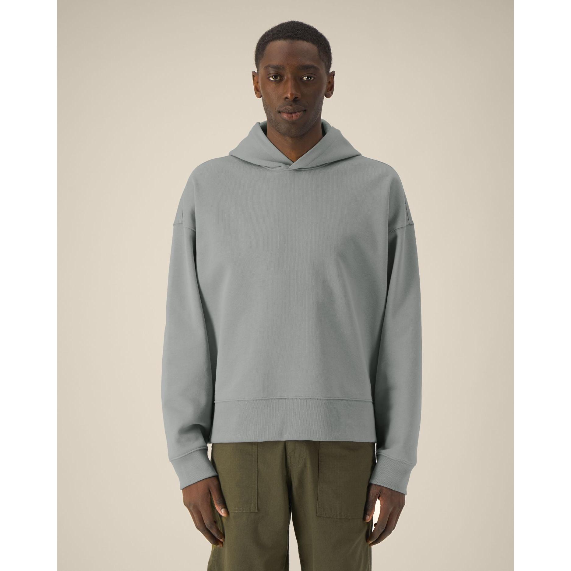 Hanorac cu glugă unisex Voicer Misty Grey M