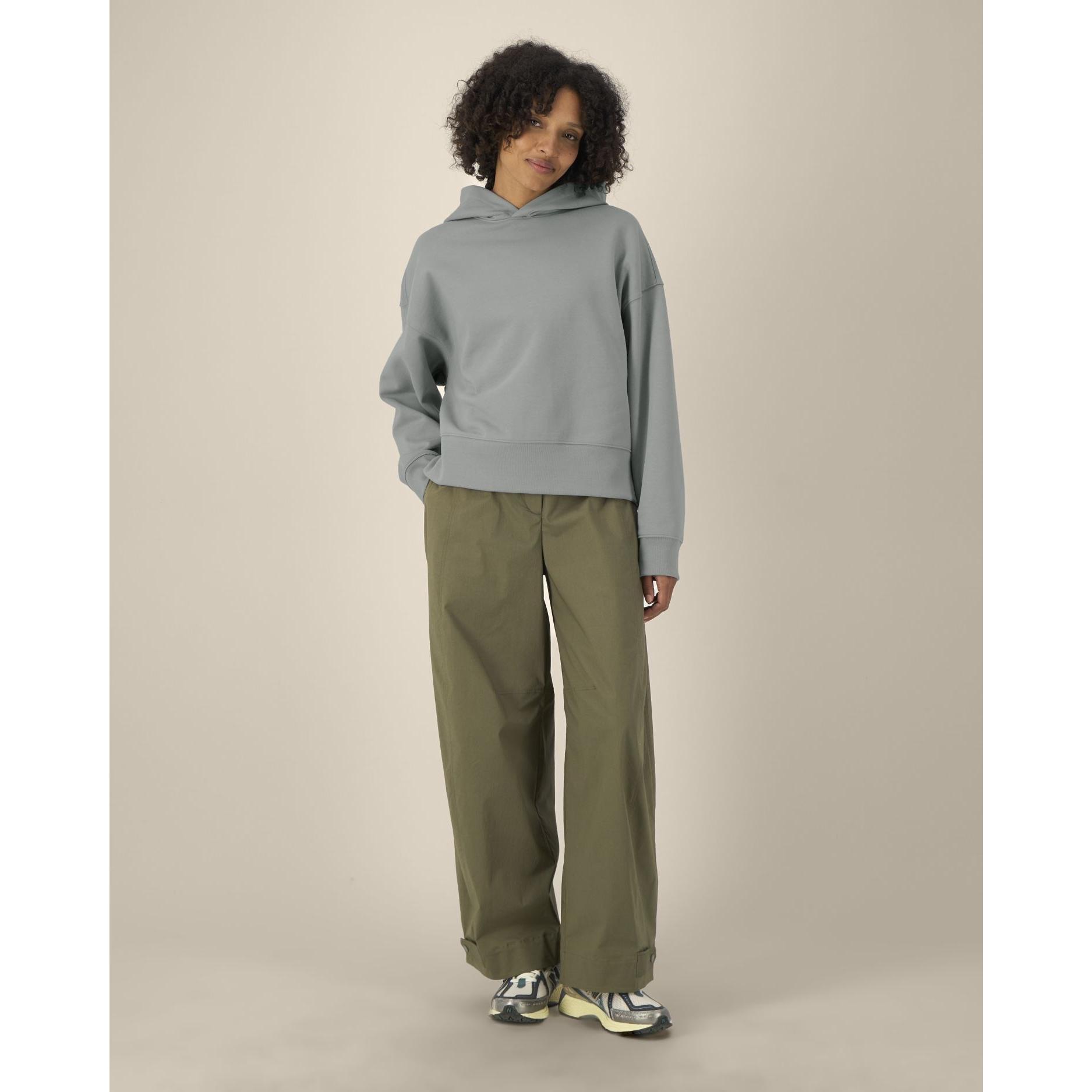 Hanorac cu glugă unisex Voicer Misty Grey M