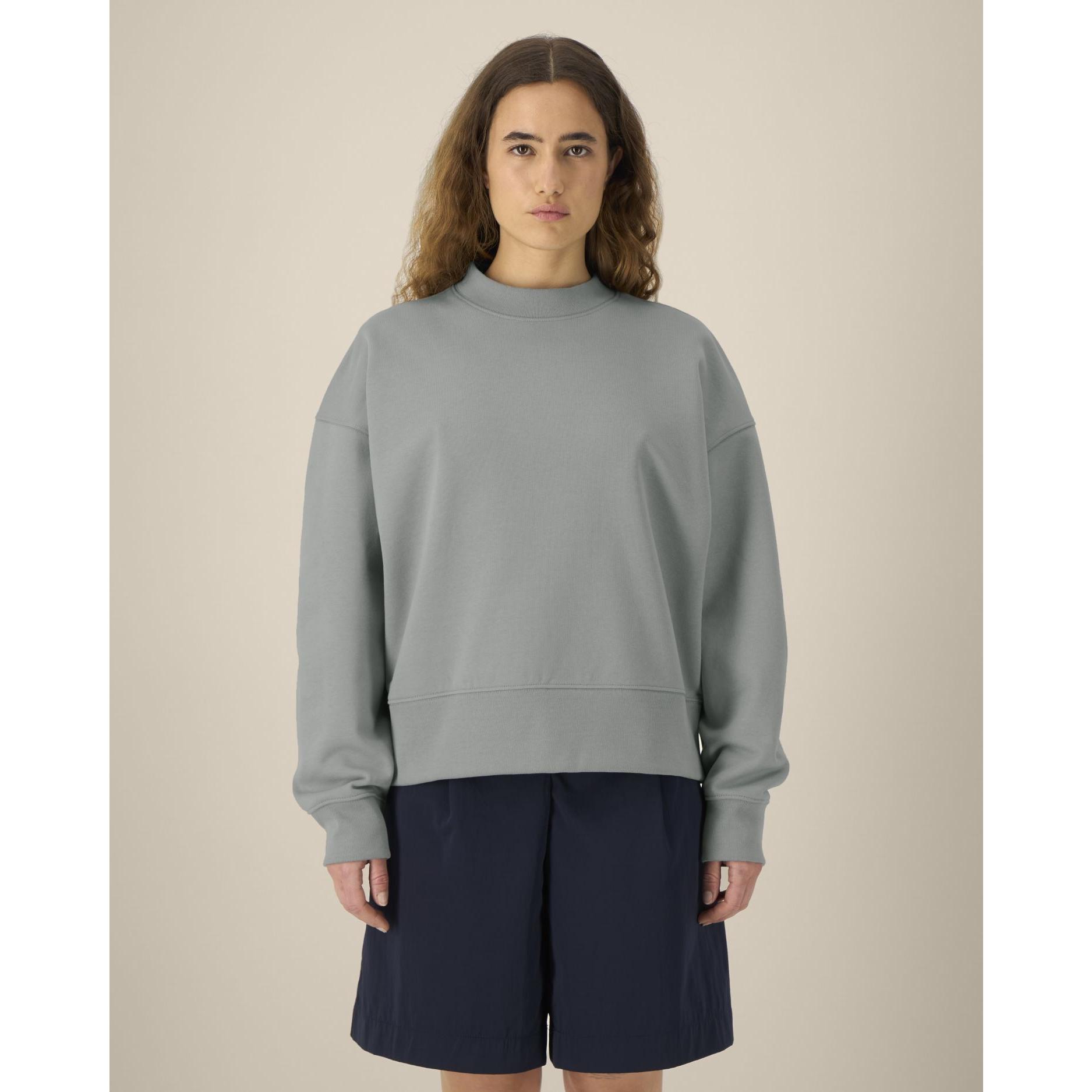 Hanorac la baza gâtului unisex Ryler Misty Grey S