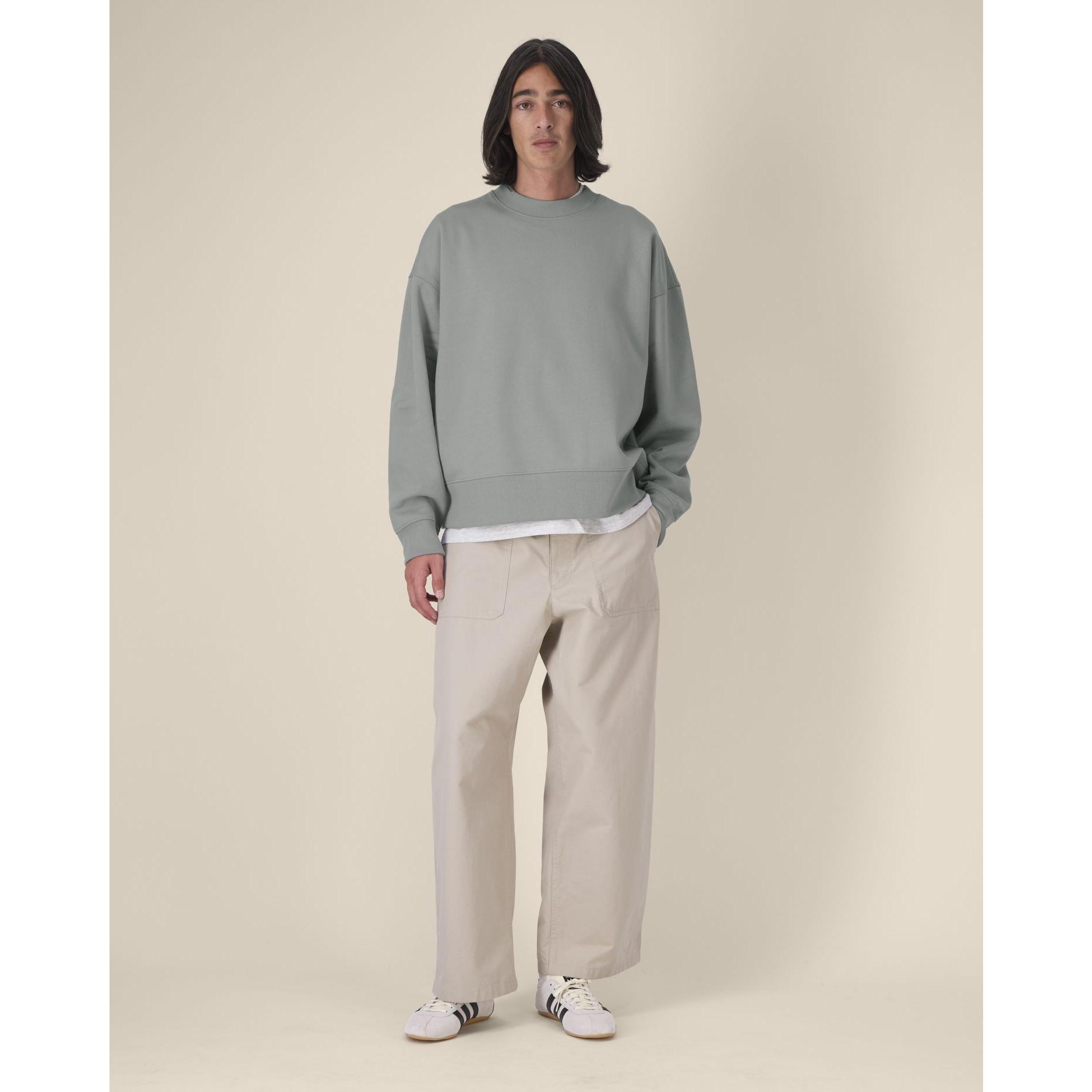 Hanorac la baza gâtului unisex Ryler Misty Grey S