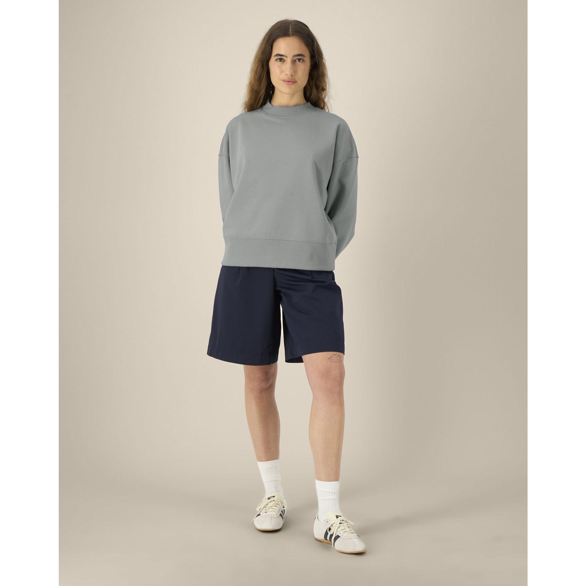 Hanorac la baza gâtului unisex Ryler Misty Grey S