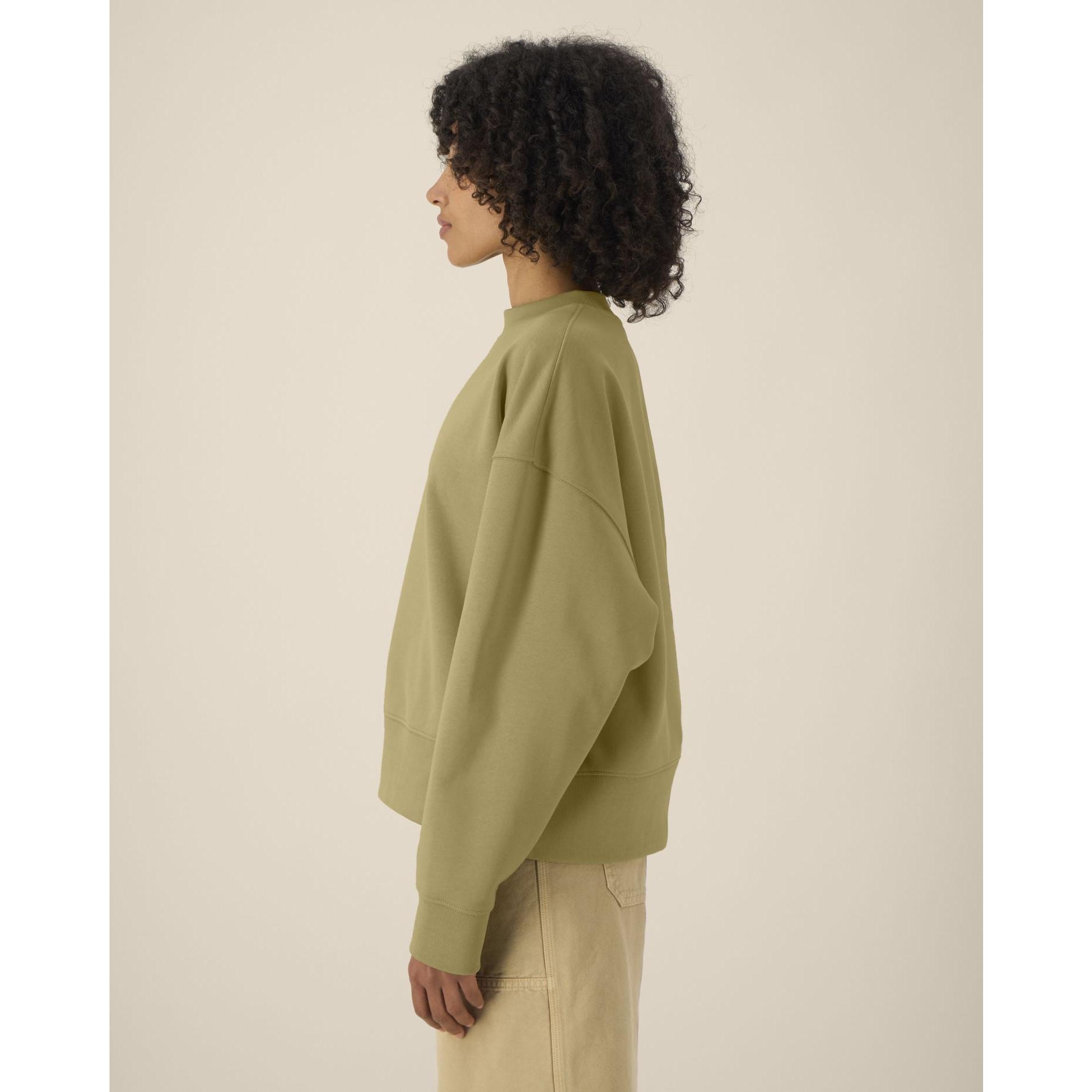 Hanorac la baza gâtului unisex Ryler Faded Olive XS