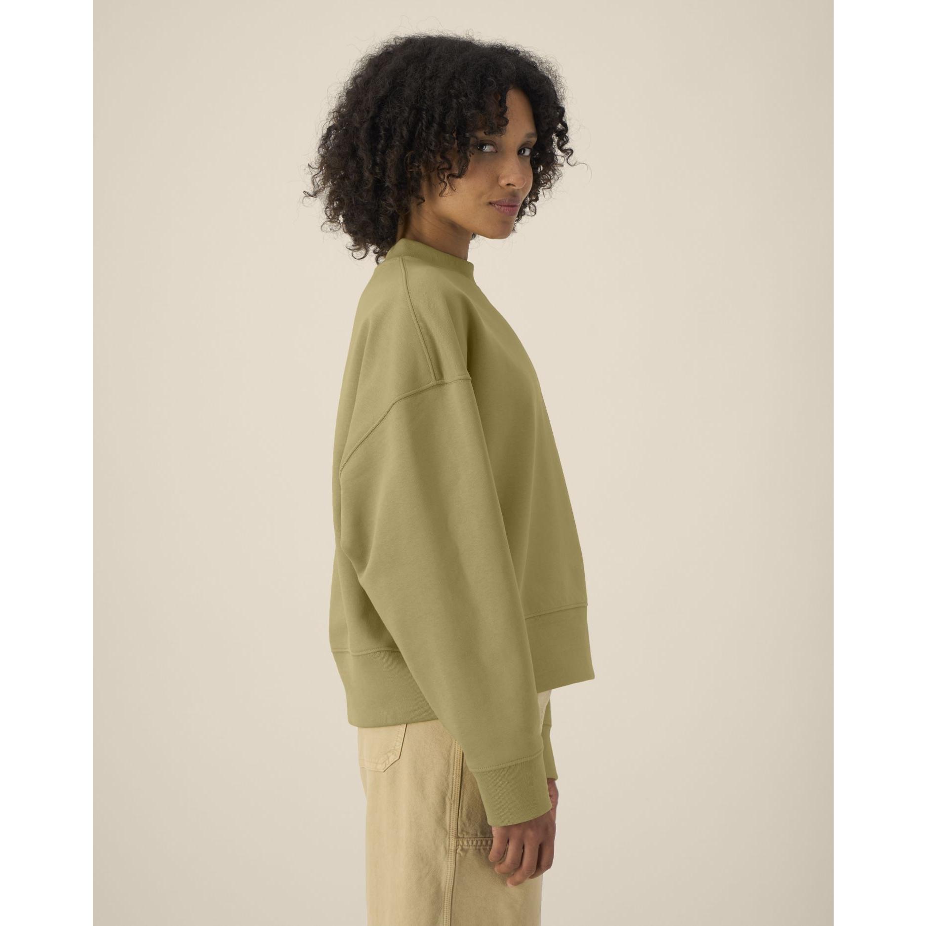 Hanorac la baza gâtului unisex Ryler Faded Olive XS