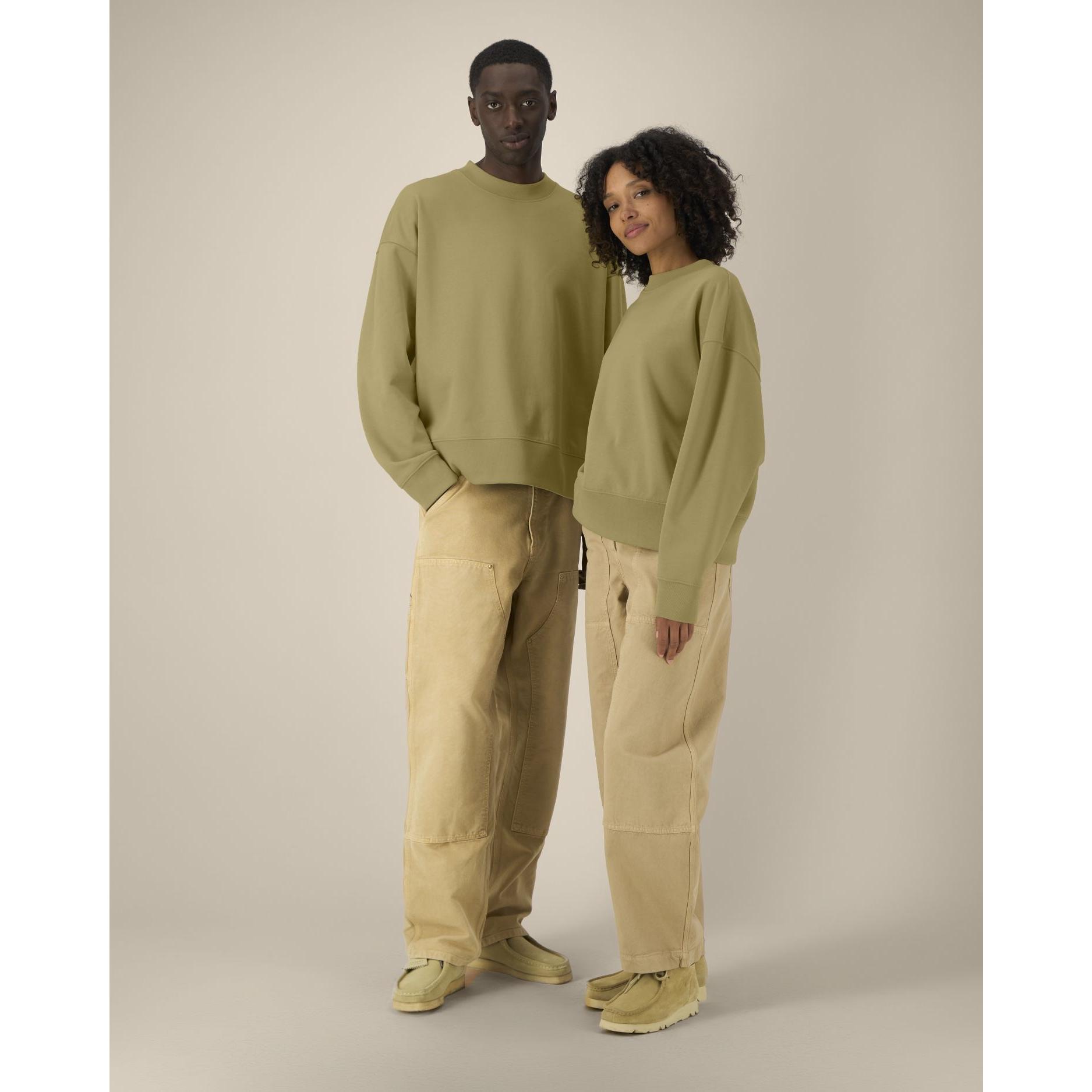 Hanorac la baza gâtului unisex Ryler Faded Olive XS