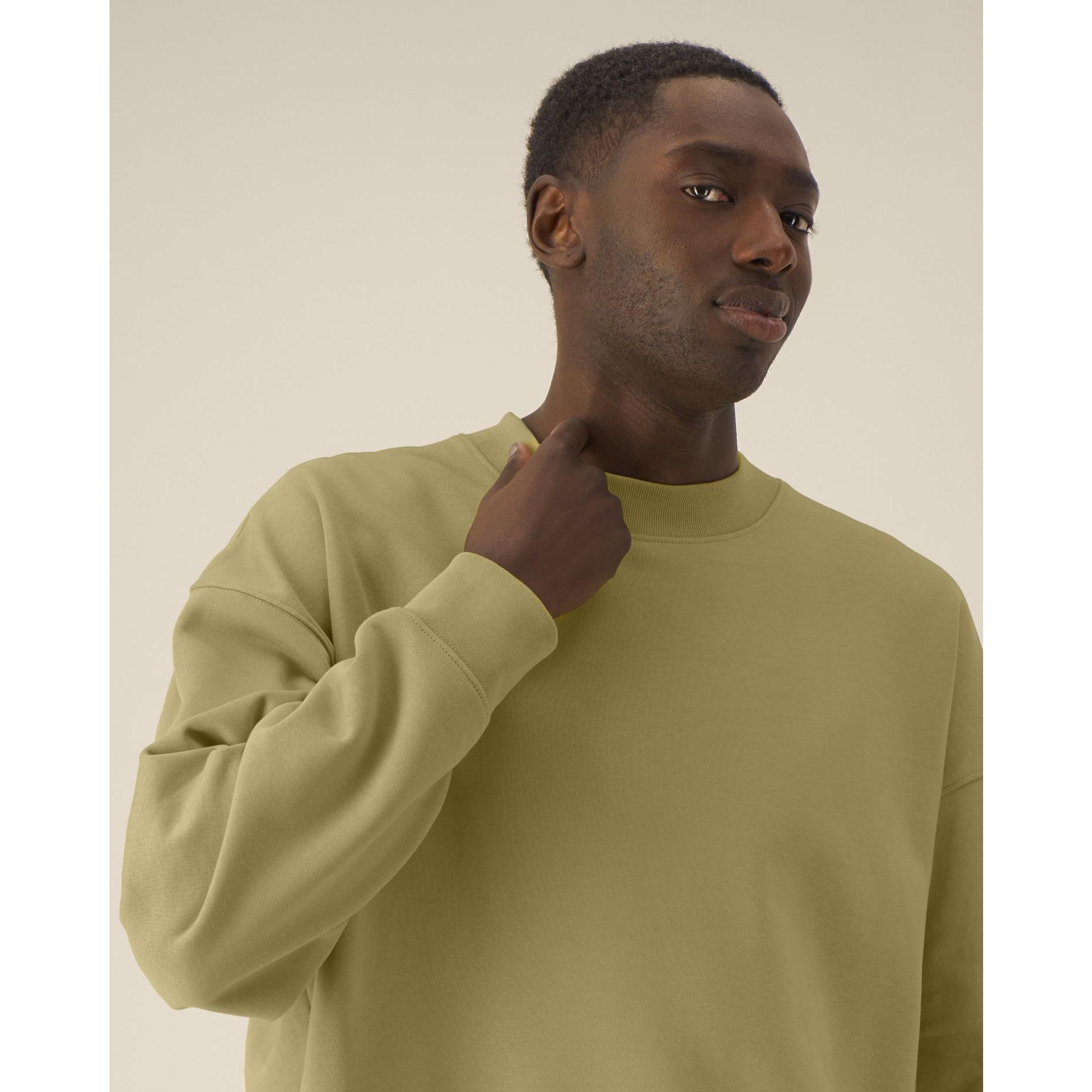 Hanorac la baza gâtului unisex Ryler Faded Olive XS