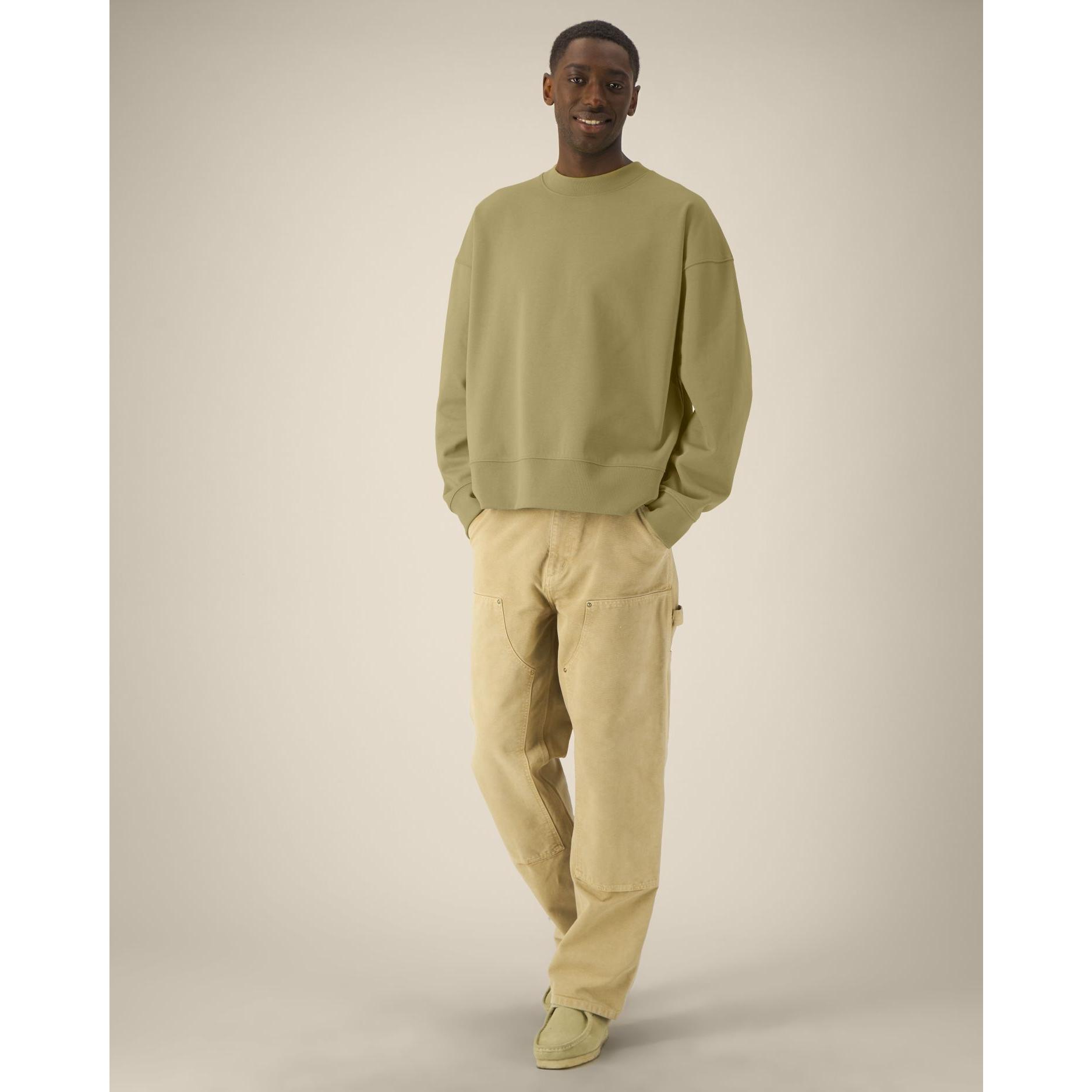 Hanorac la baza gâtului unisex Ryler Faded Olive XS