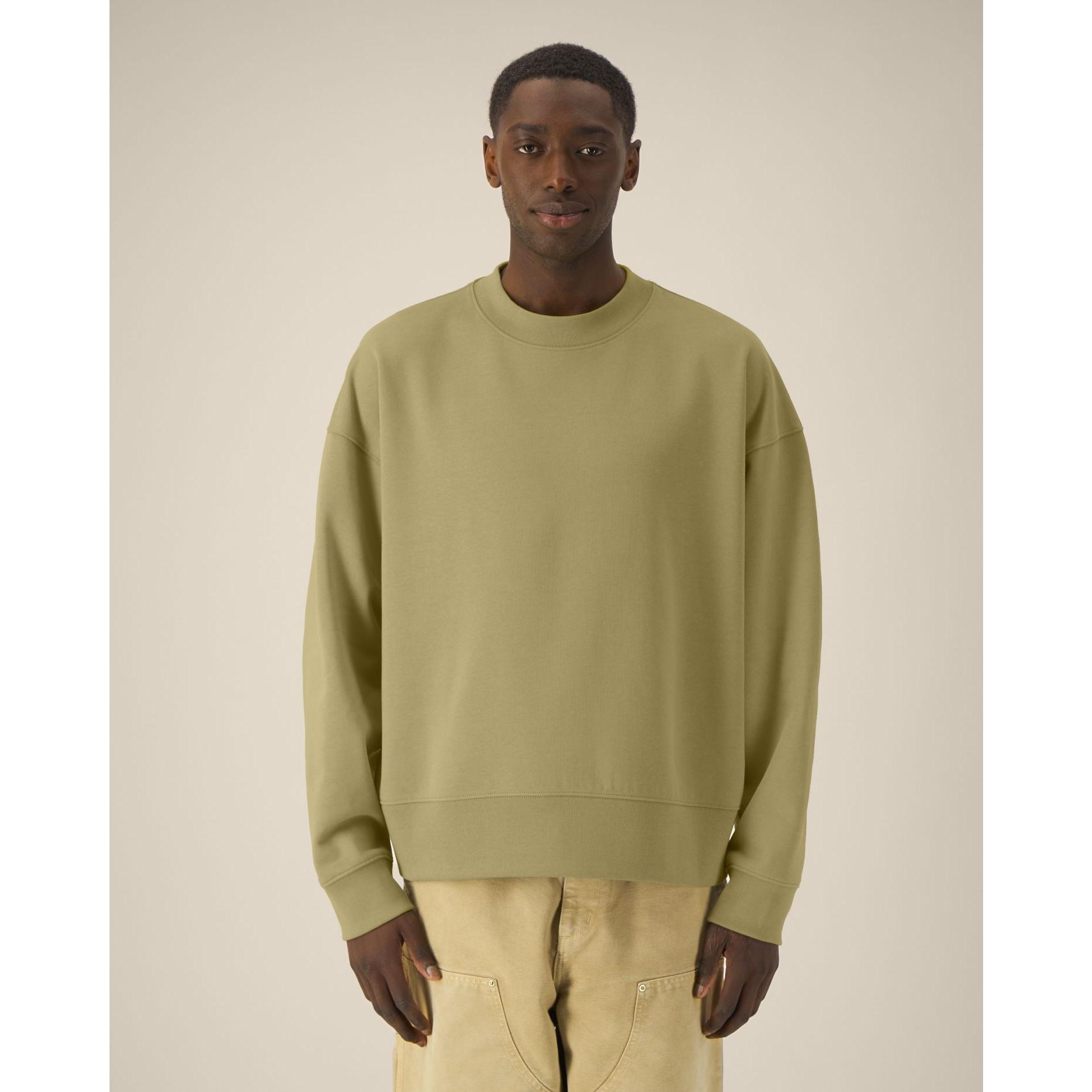 Hanorac la baza gâtului unisex Ryler Faded Olive XS