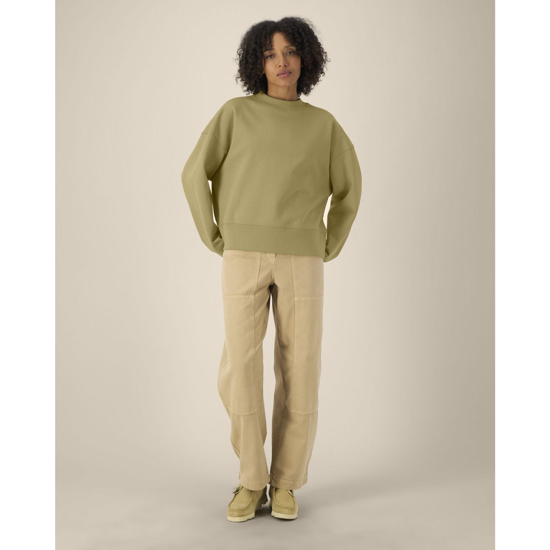 Hanorac la baza gâtului unisex Ryler Faded Olive XS