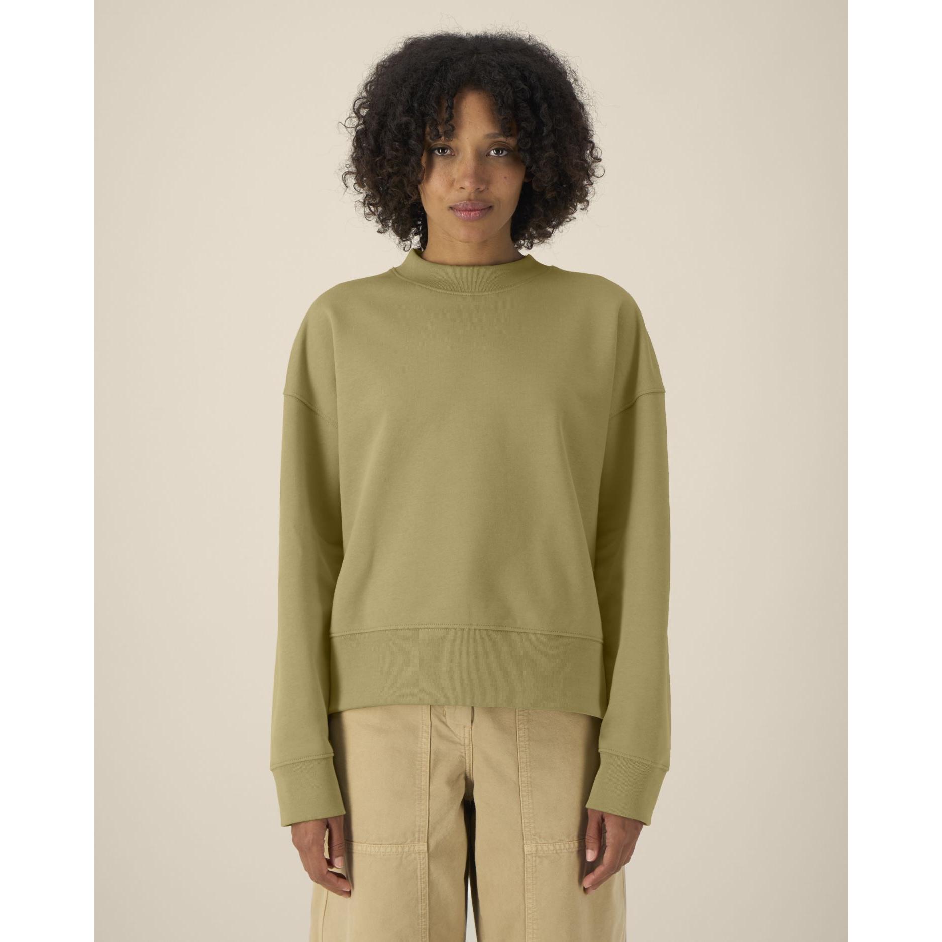 Hanorac la baza gâtului unisex Ryler Faded Olive XS