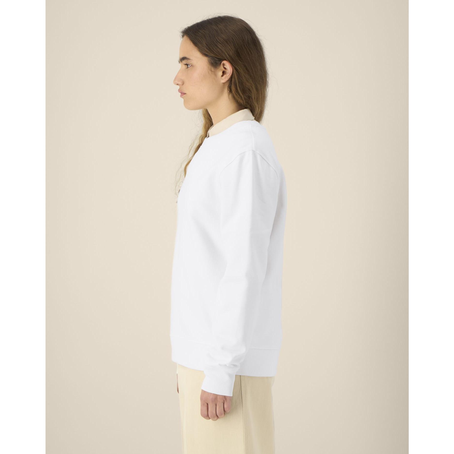 Hanorac la baza gâtului unisex Thinker White 3XL