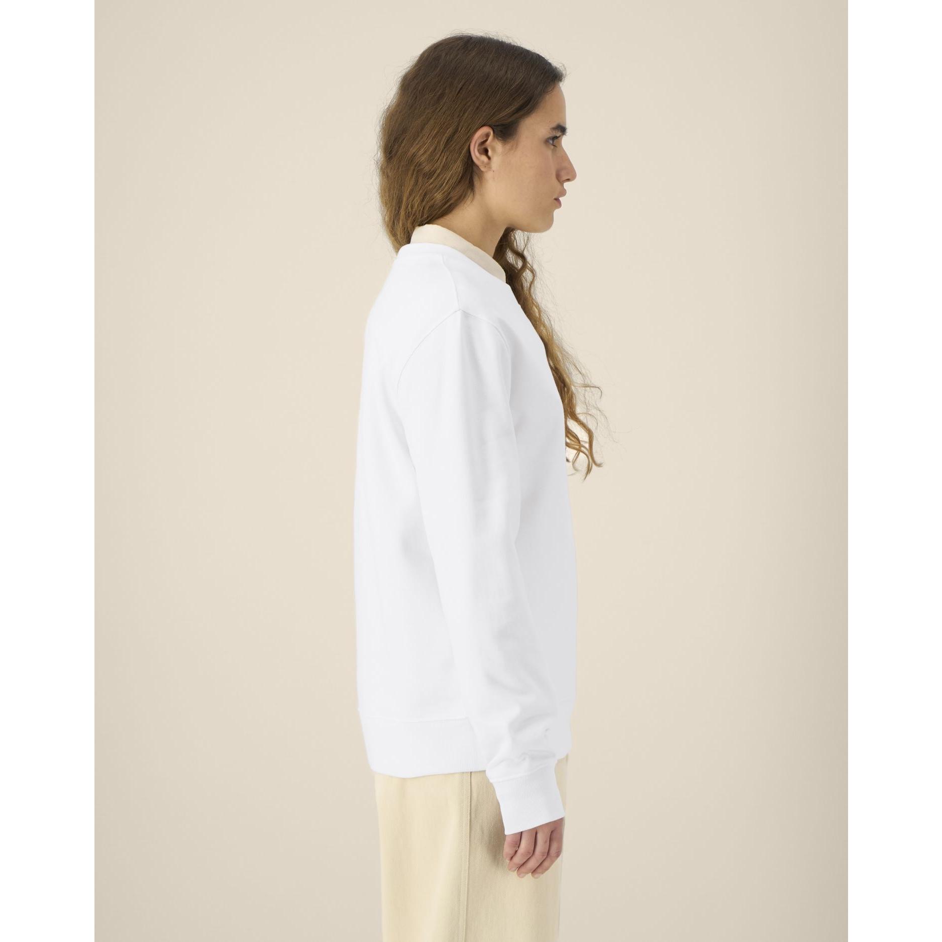 Hanorac la baza gâtului unisex Thinker White 3XL