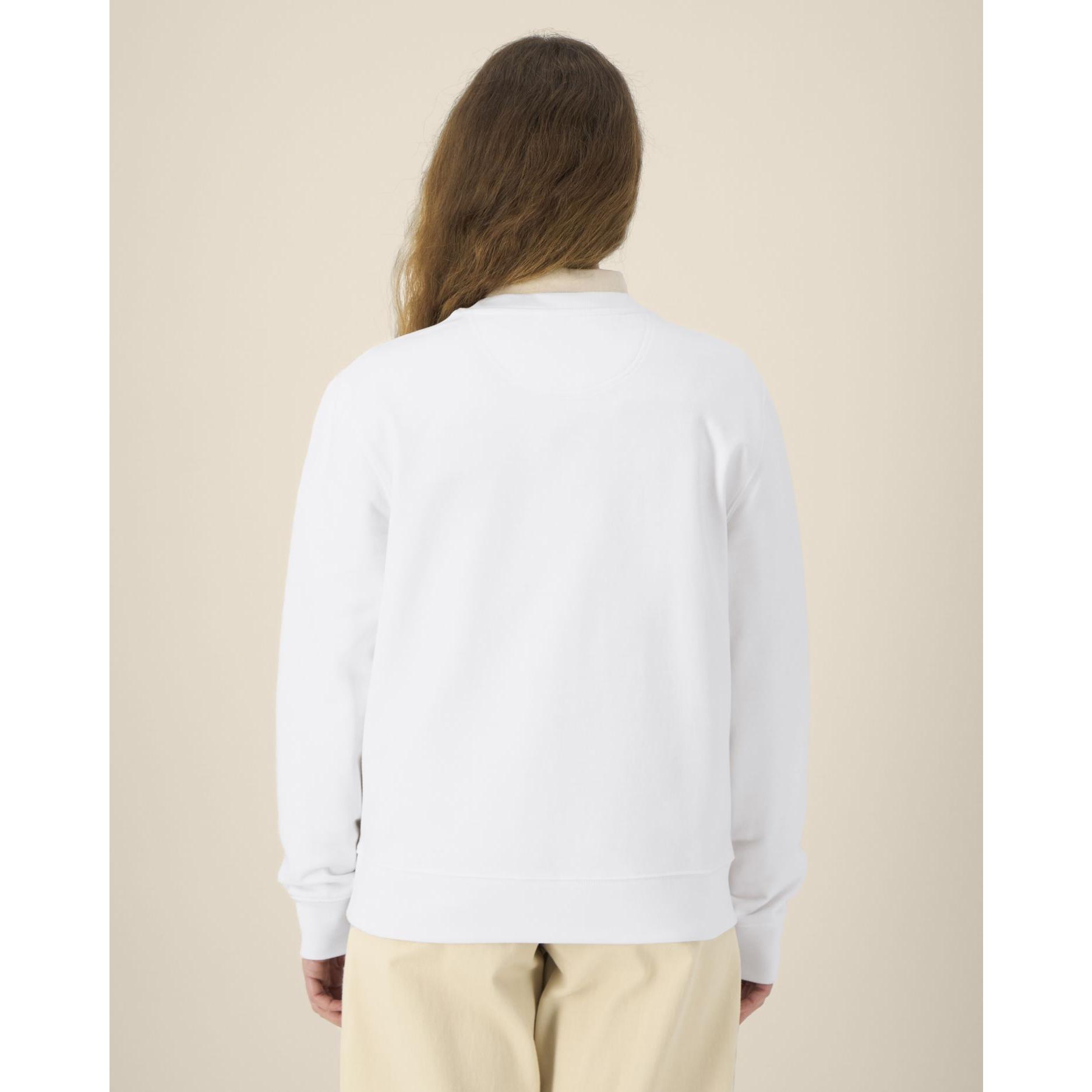 Hanorac la baza gâtului unisex Thinker White 3XL