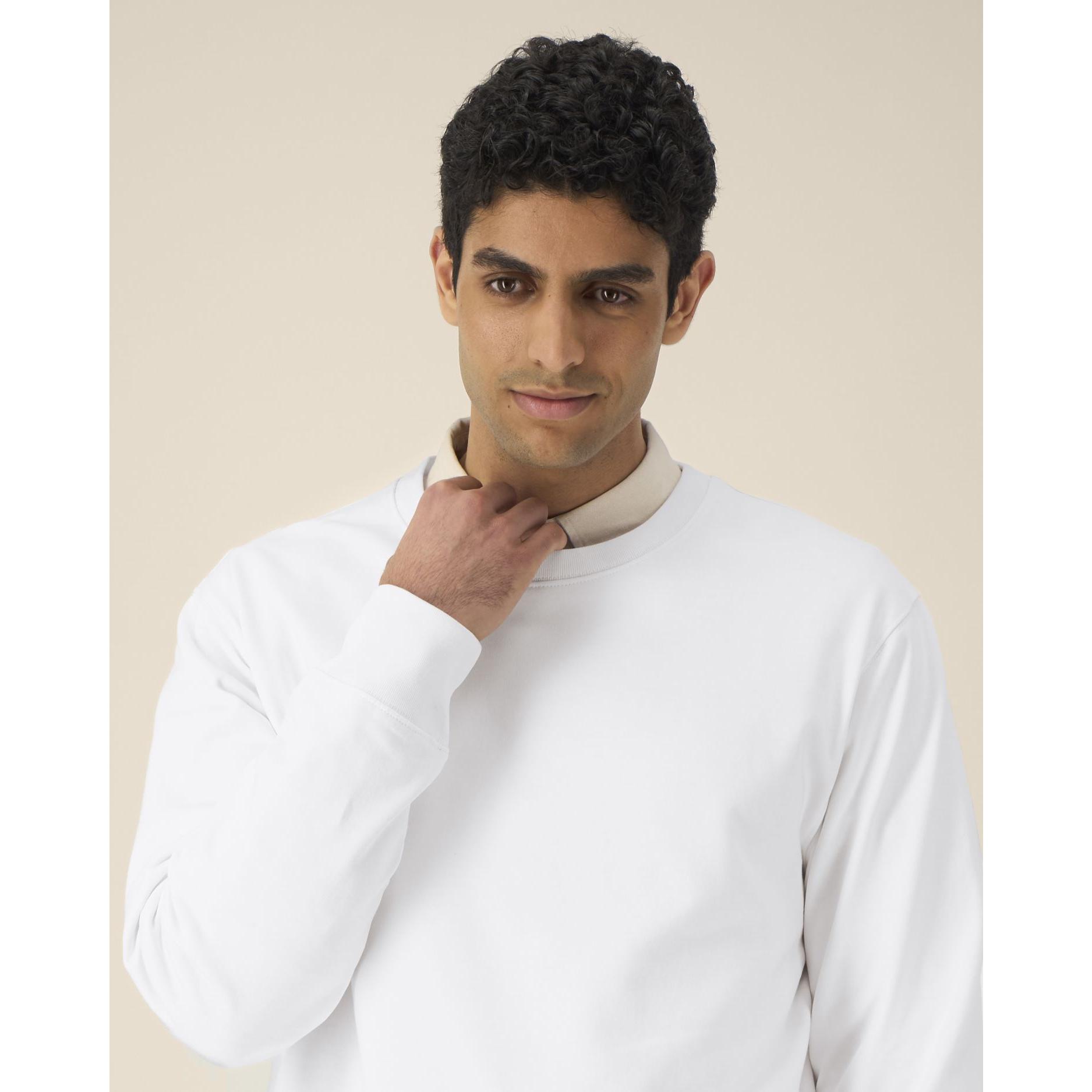 Hanorac la baza gâtului unisex Thinker White 3XL