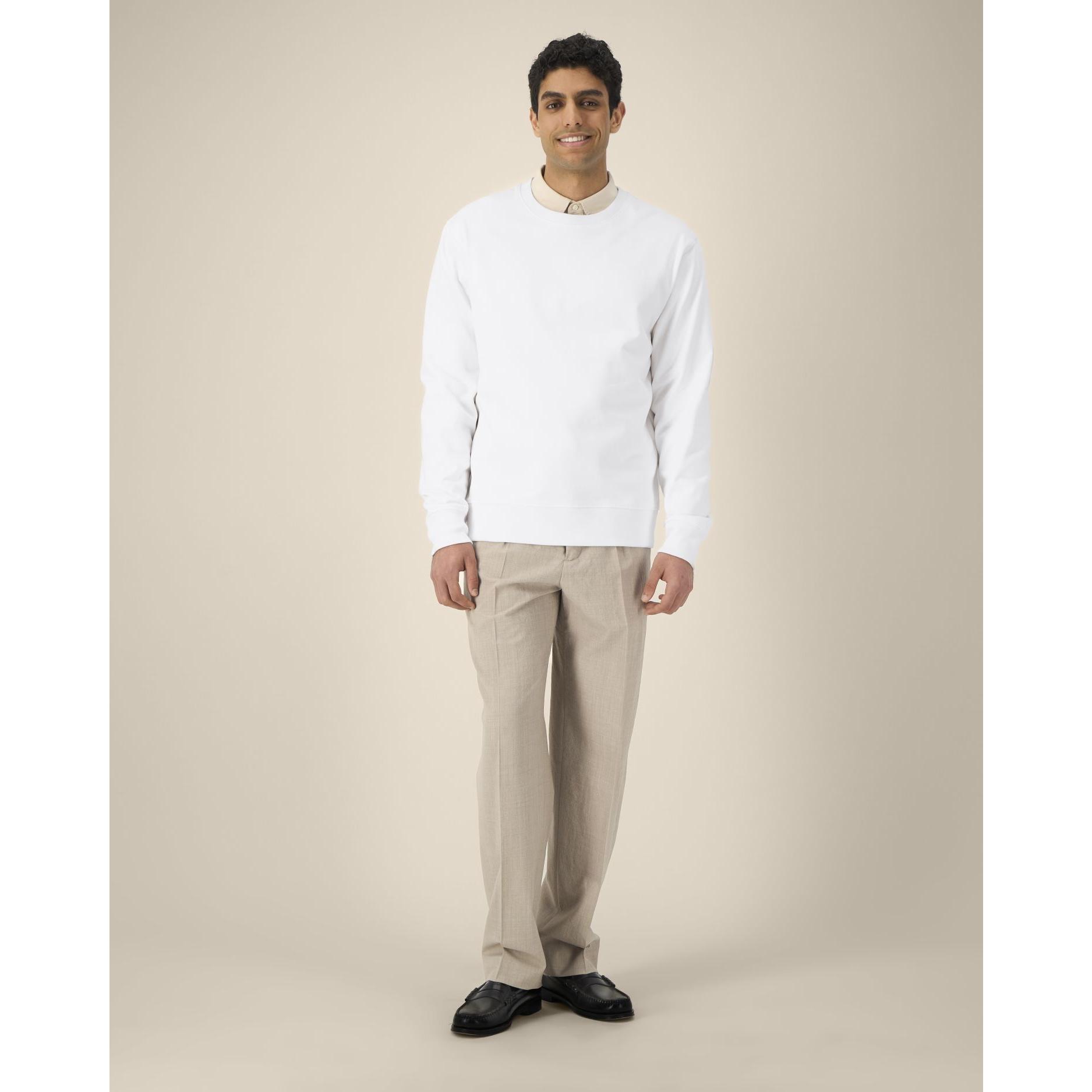 Hanorac la baza gâtului unisex Thinker White 3XL