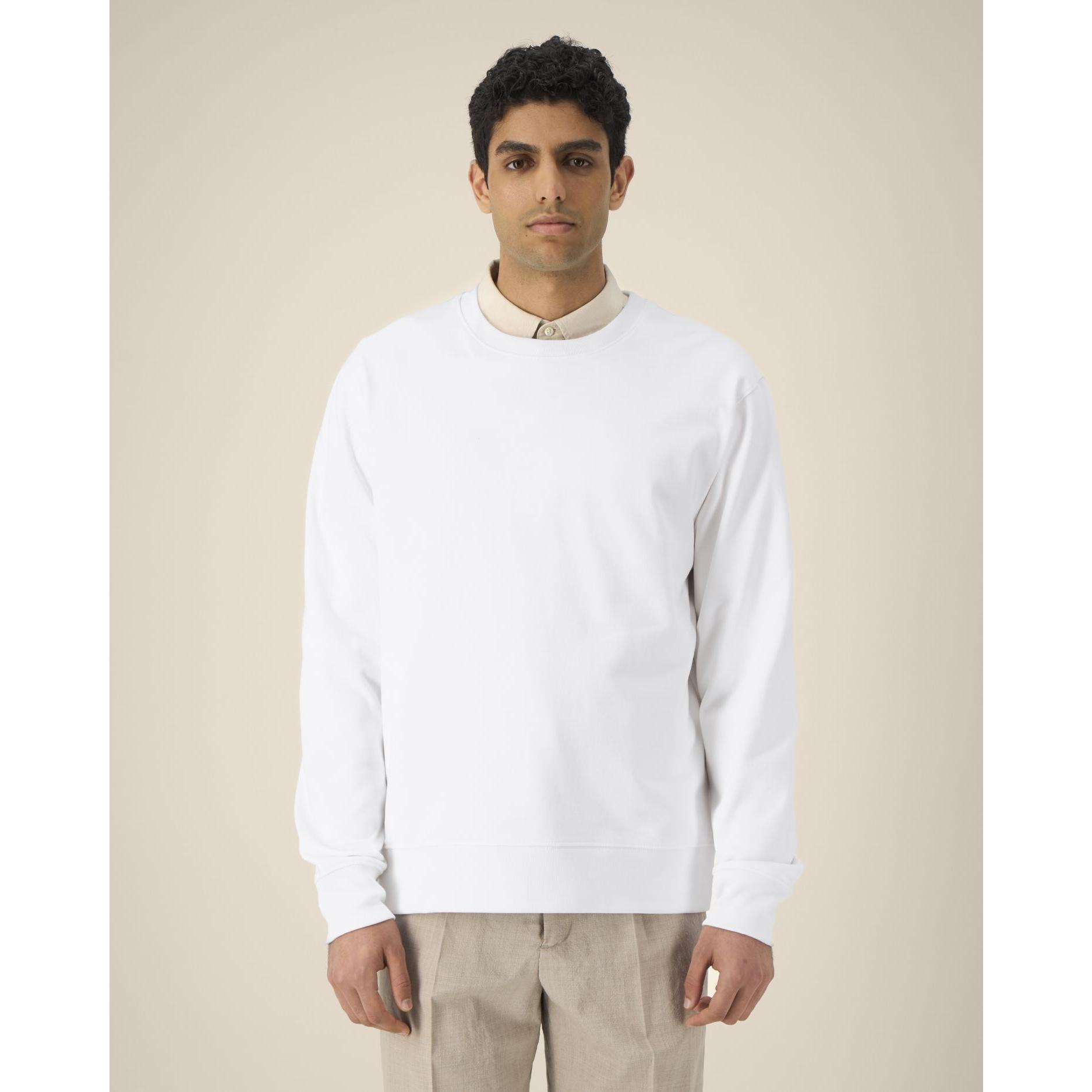 Hanorac la baza gâtului unisex Thinker White 3XL