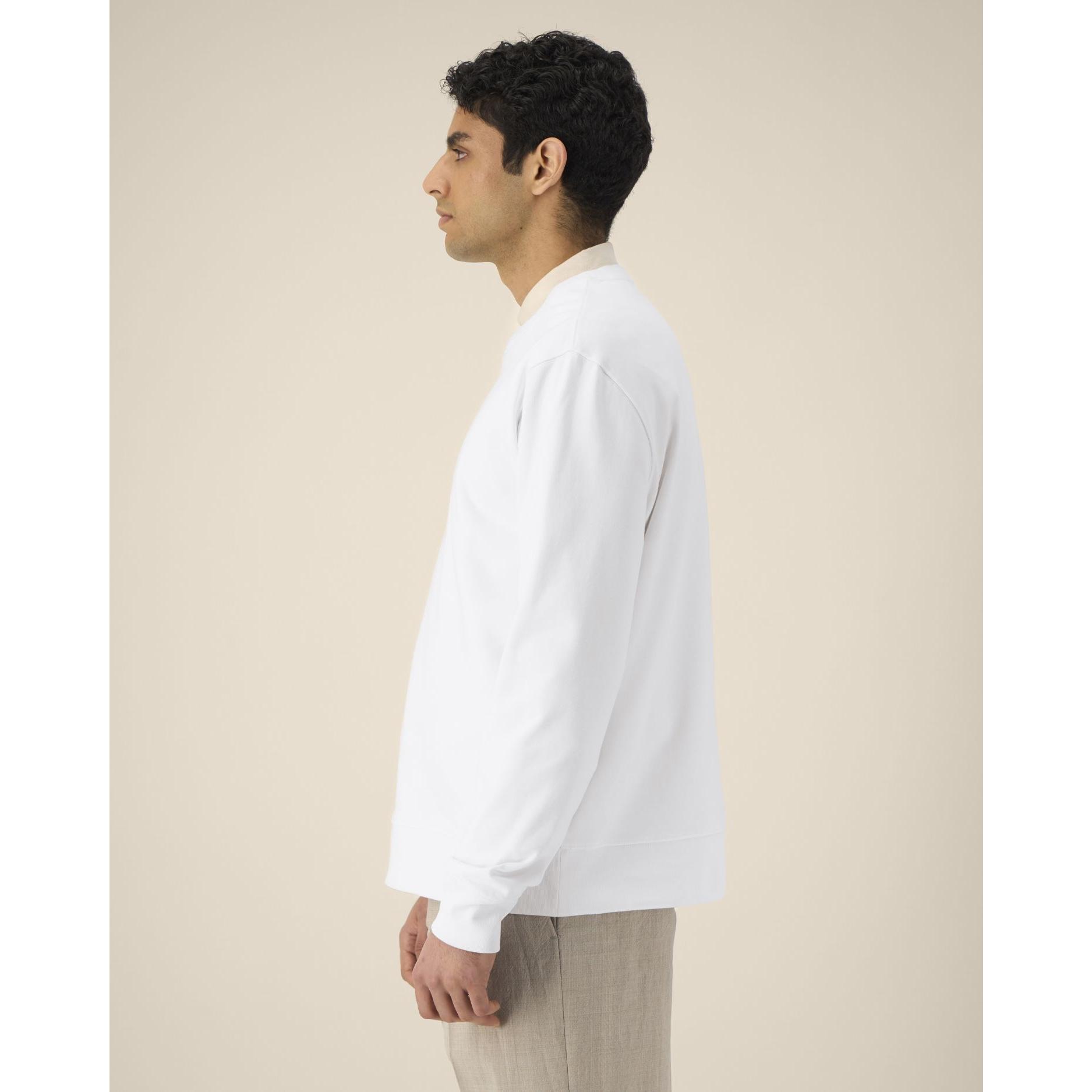 Hanorac la baza gâtului unisex Thinker White 3XL