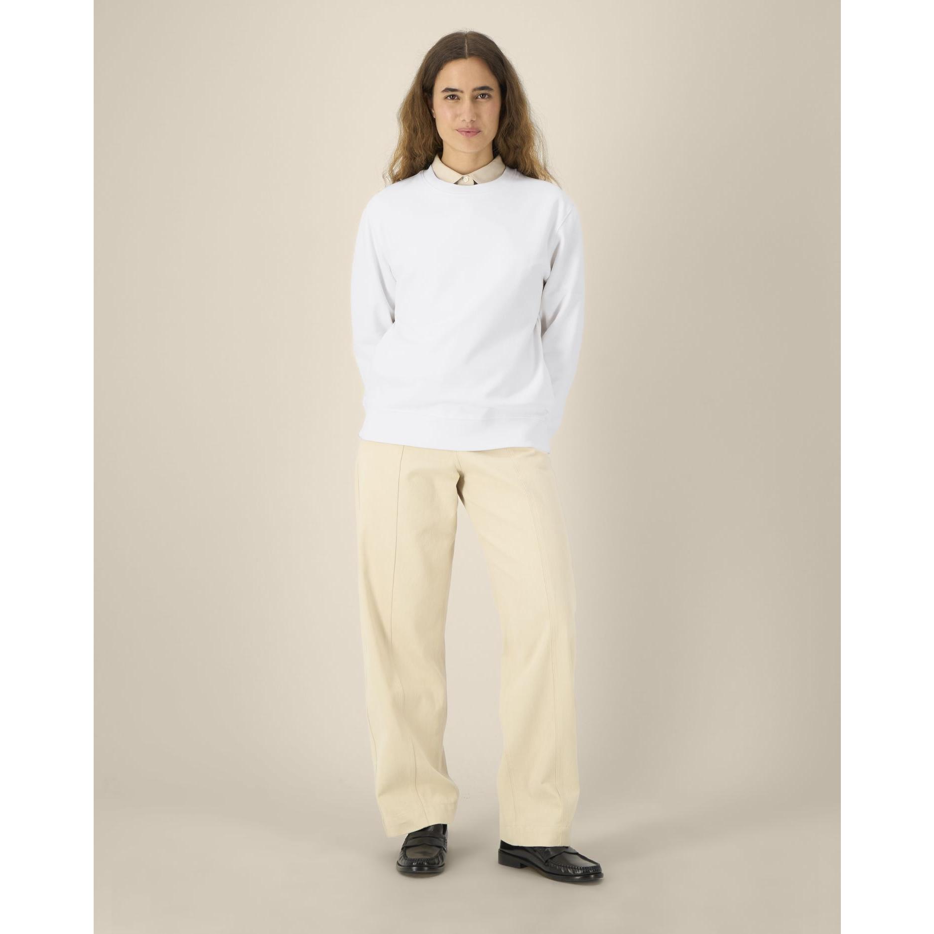 Hanorac la baza gâtului unisex Thinker White 3XL