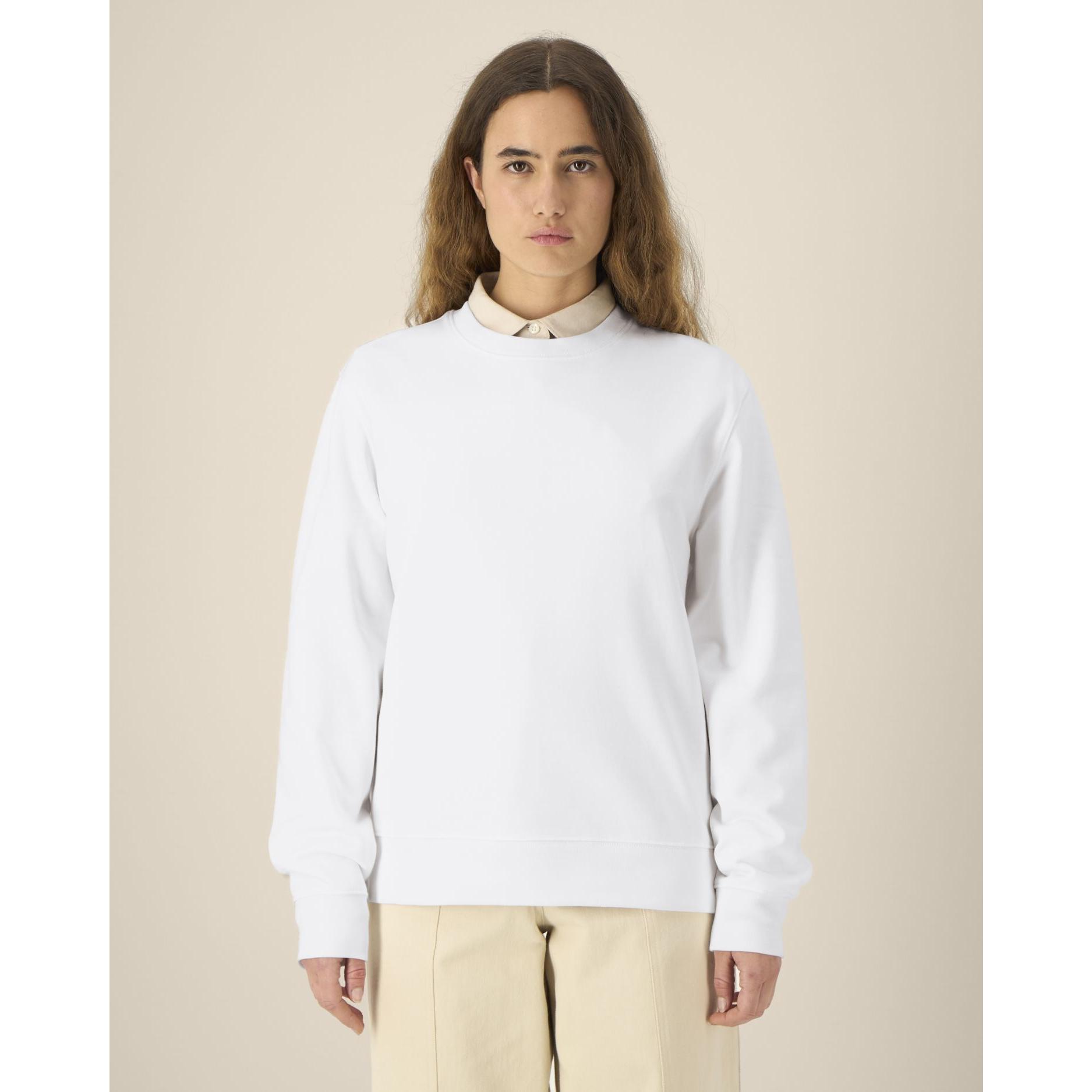 Hanorac la baza gâtului unisex Thinker White 3XL