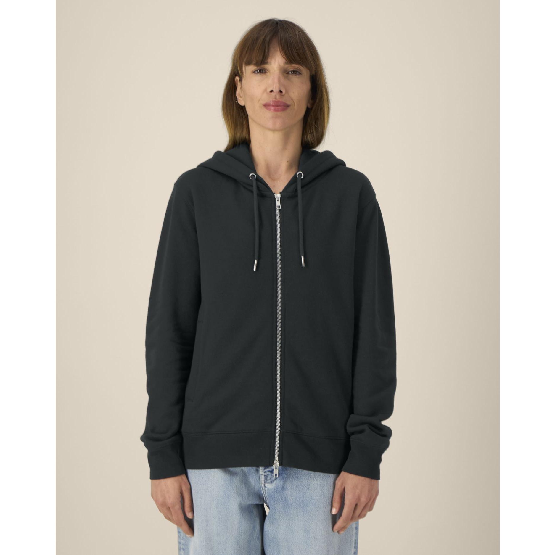 Hanorac cu fermoar unisex Astor Black M