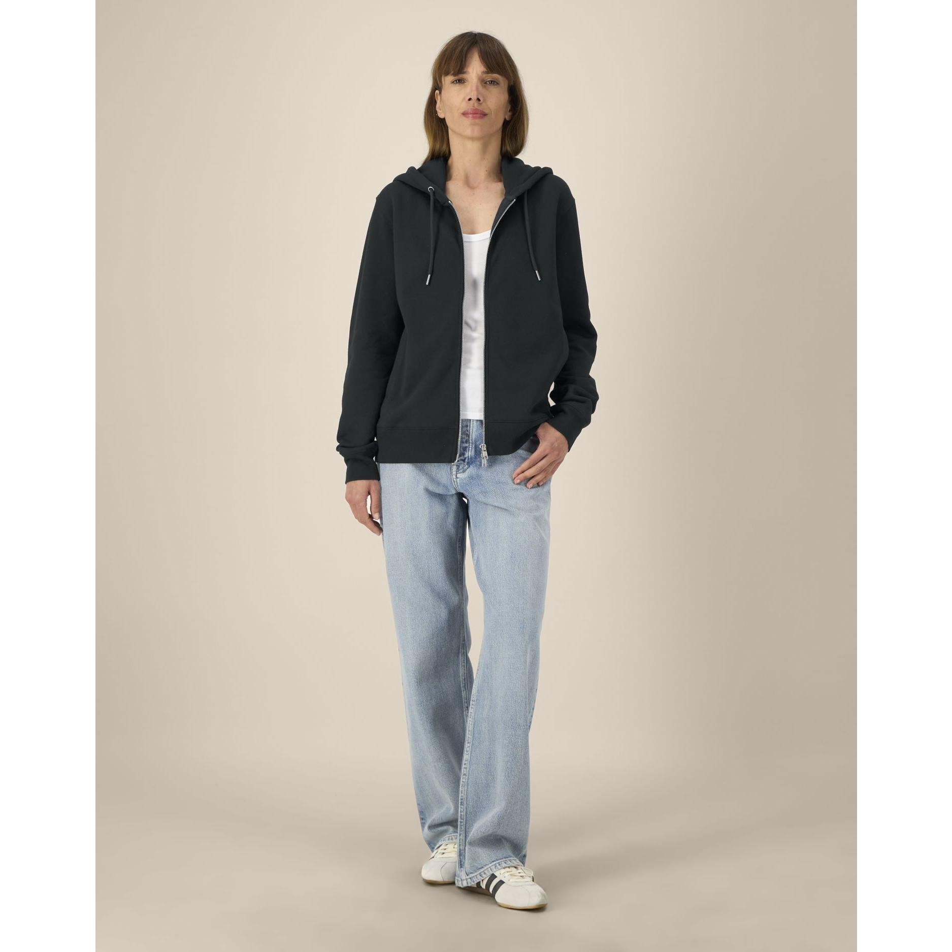 Hanorac cu fermoar unisex Astor Black M