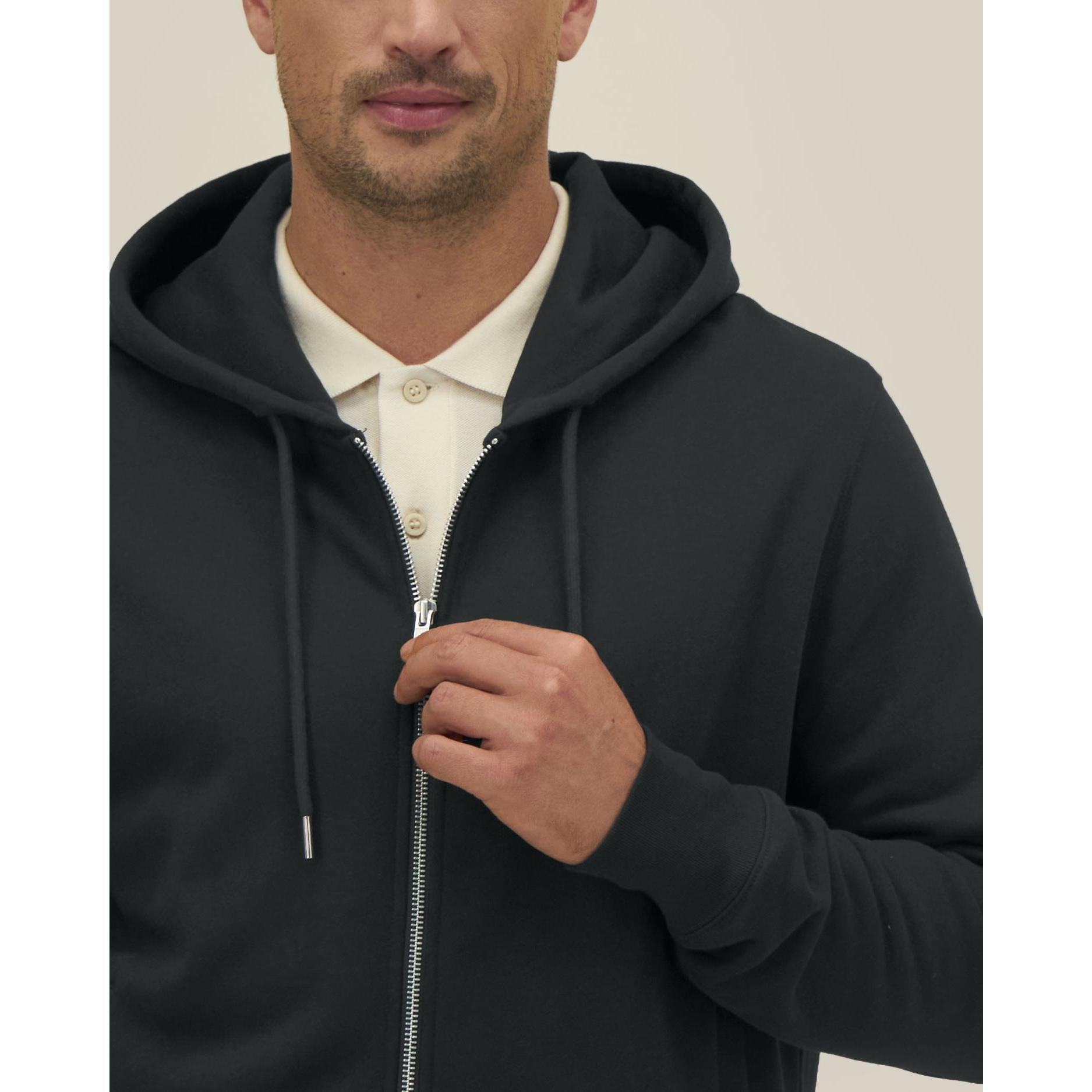 Hanorac cu fermoar unisex Astor Black M