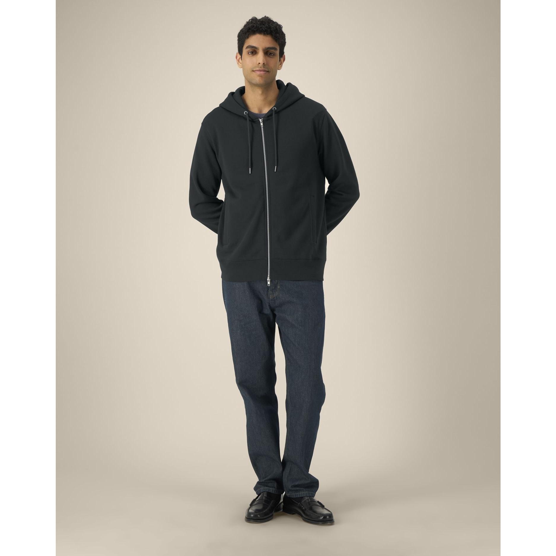Hanorac cu fermoar unisex Astor Black M