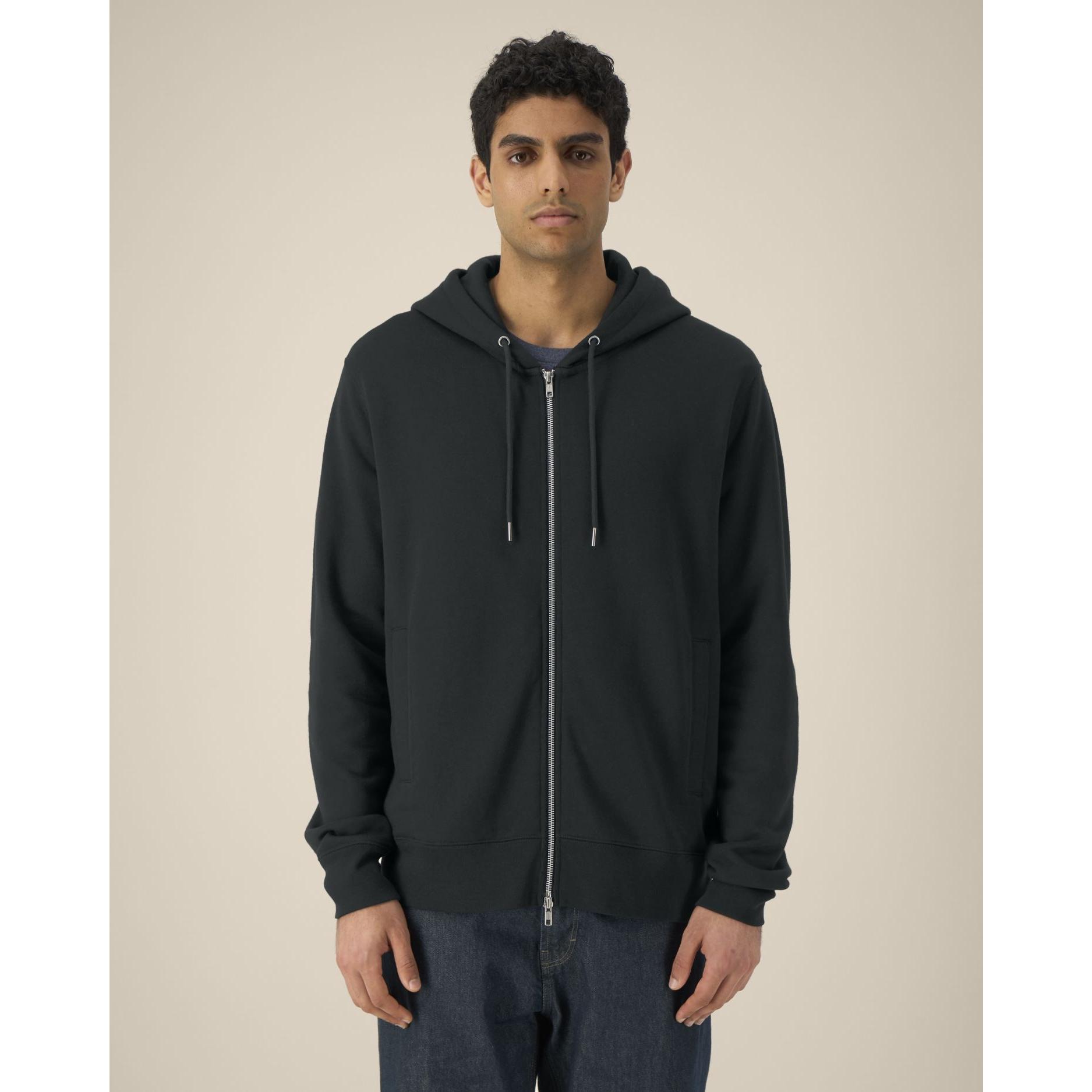 Hanorac cu fermoar unisex Astor Black M