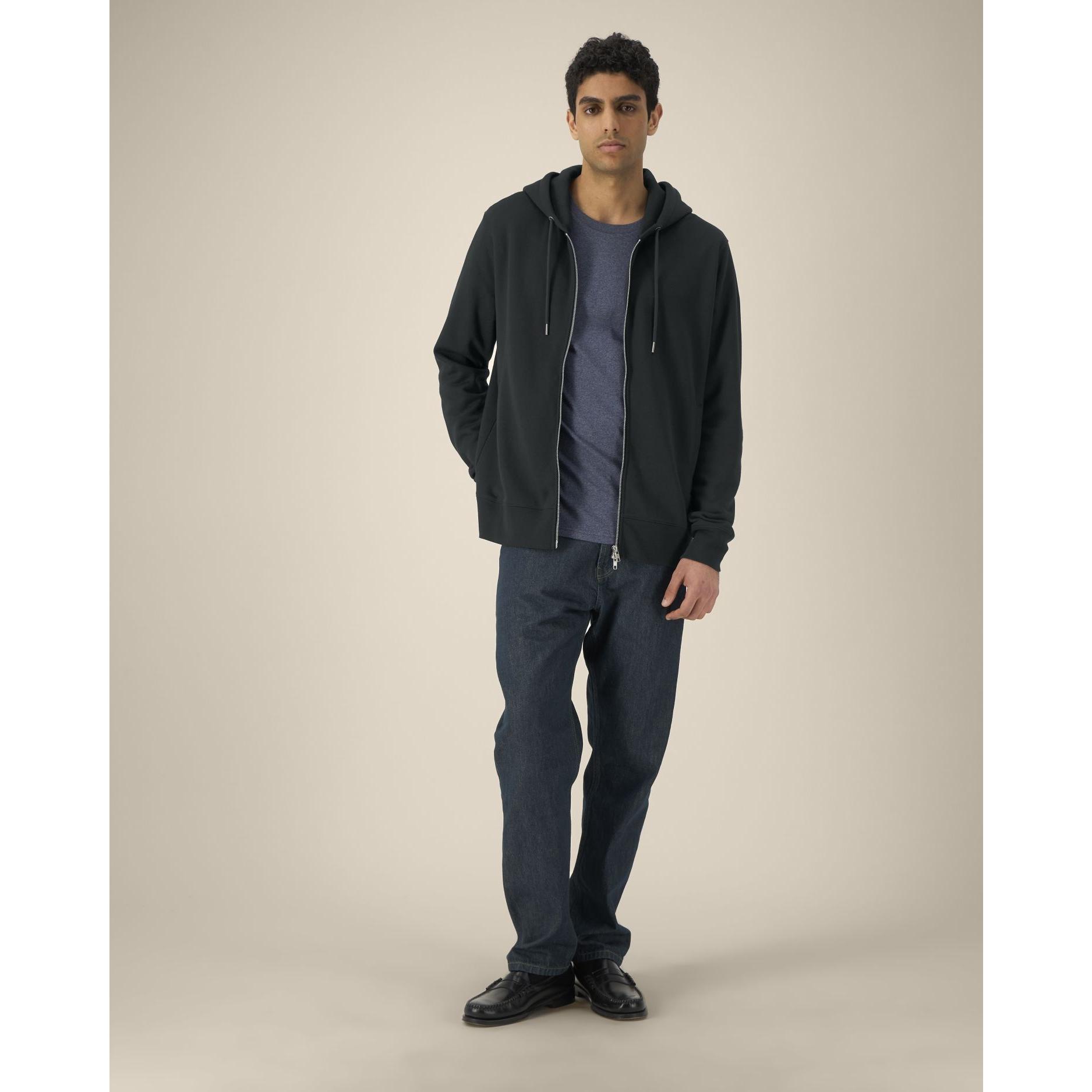 Hanorac cu fermoar unisex Astor Black M