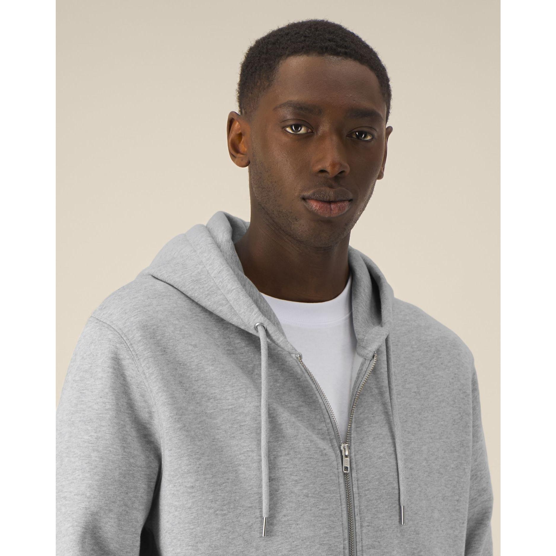 Hanorac cu fermoar unisex Astor Heather Grey M
