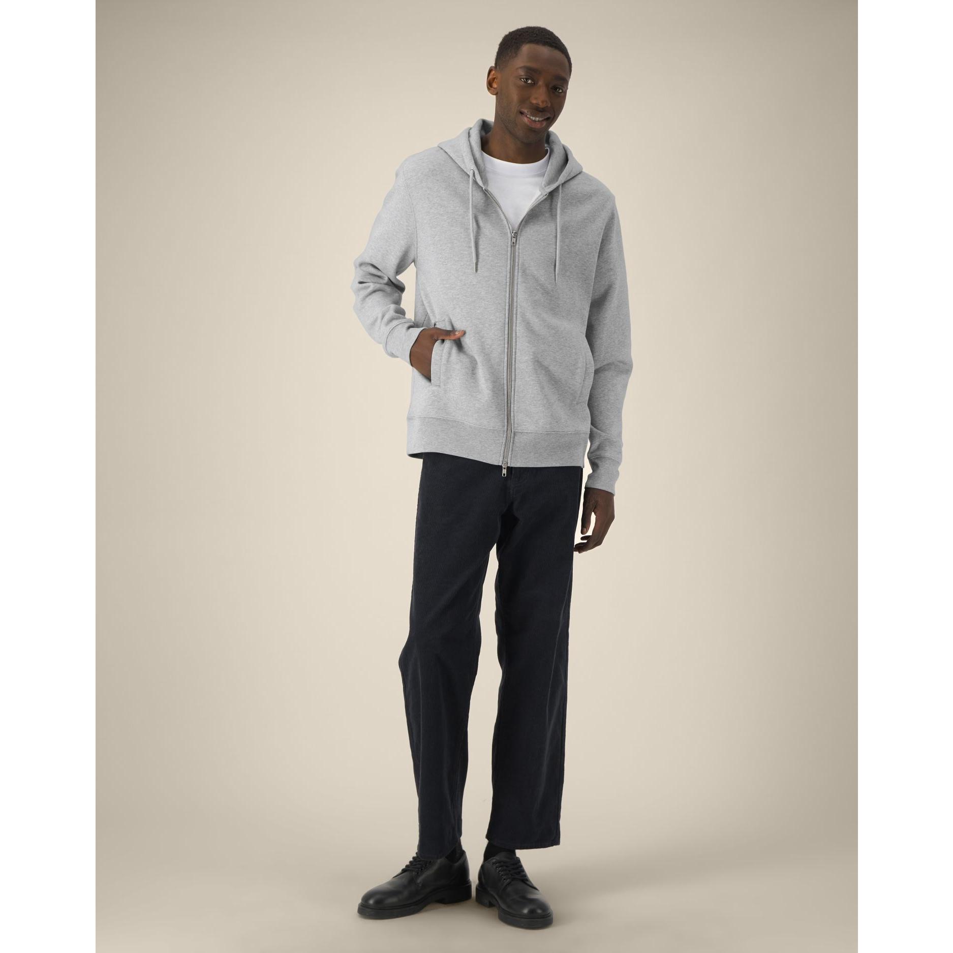 Hanorac cu fermoar unisex Astor Heather Grey M