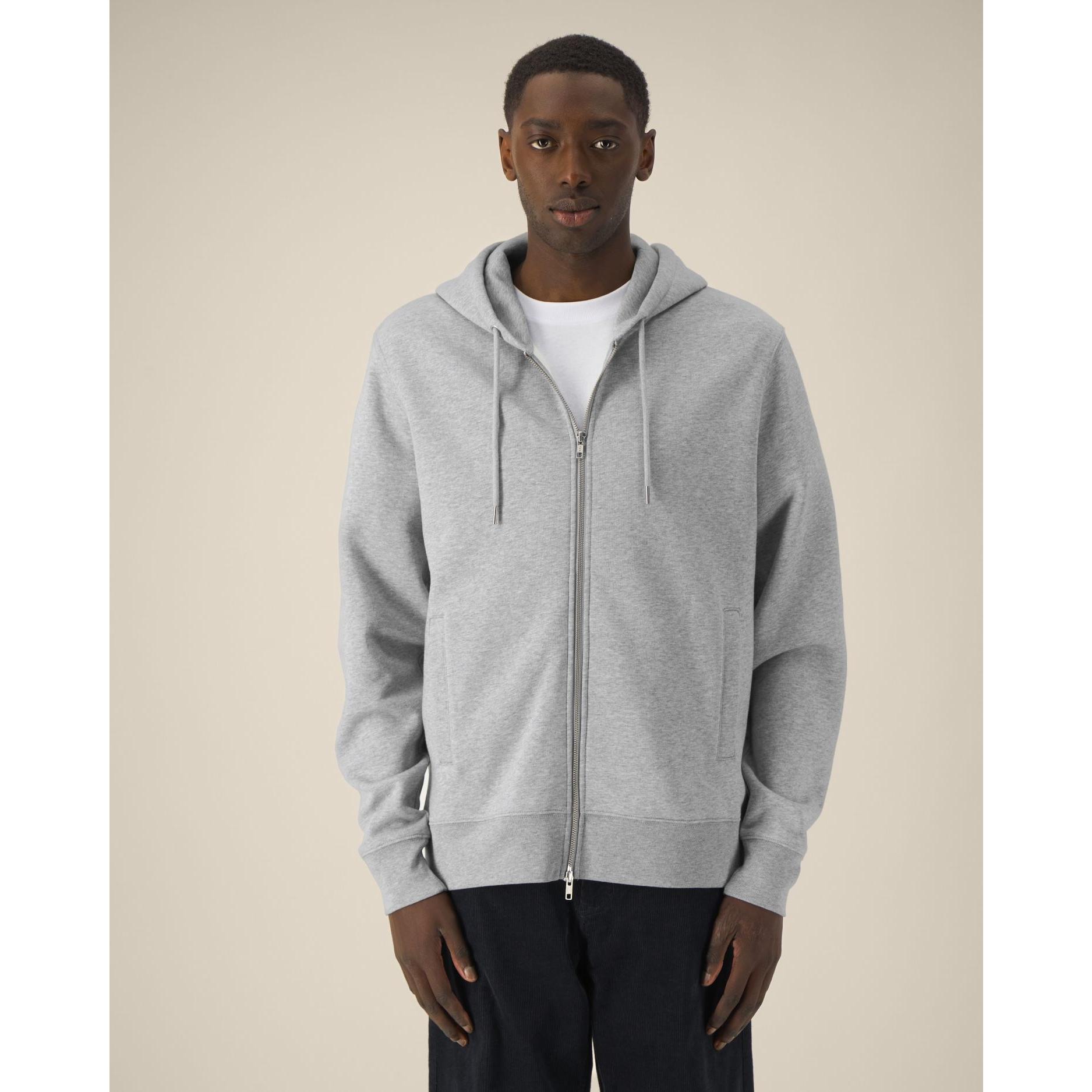 Hanorac cu fermoar unisex Astor Heather Grey M