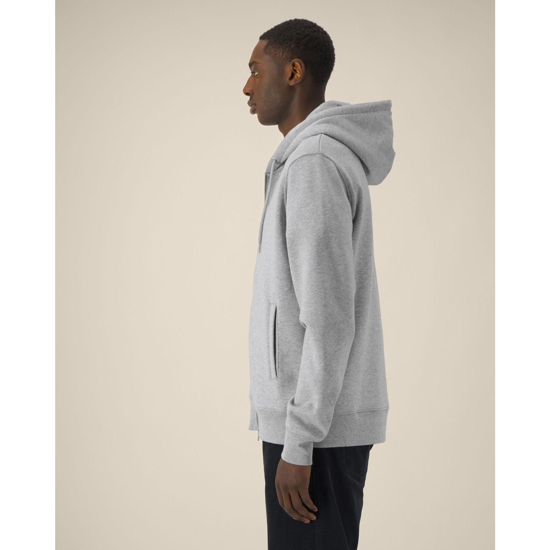 Hanorac cu fermoar unisex Astor Heather Grey M