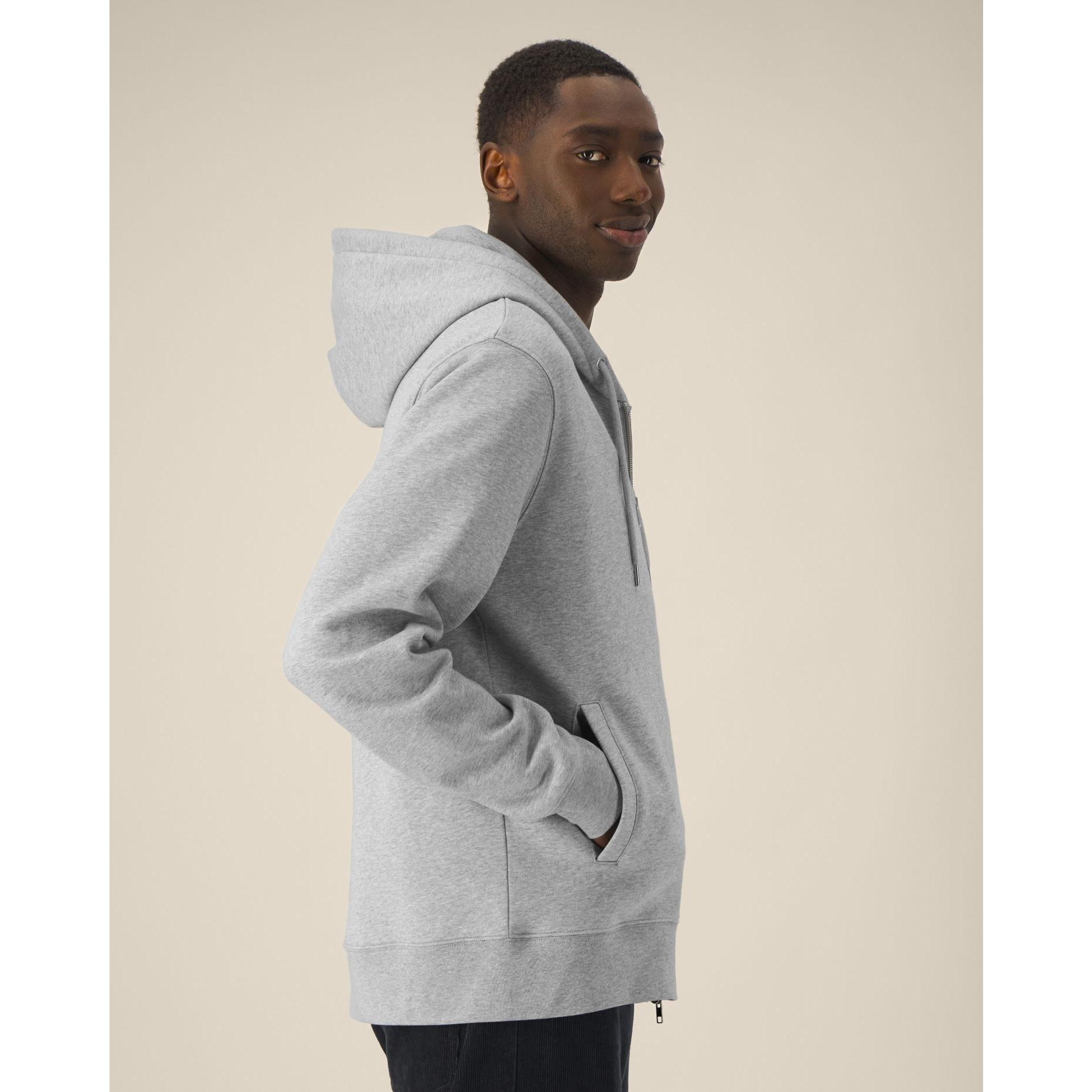 Hanorac cu fermoar unisex Astor Heather Grey M