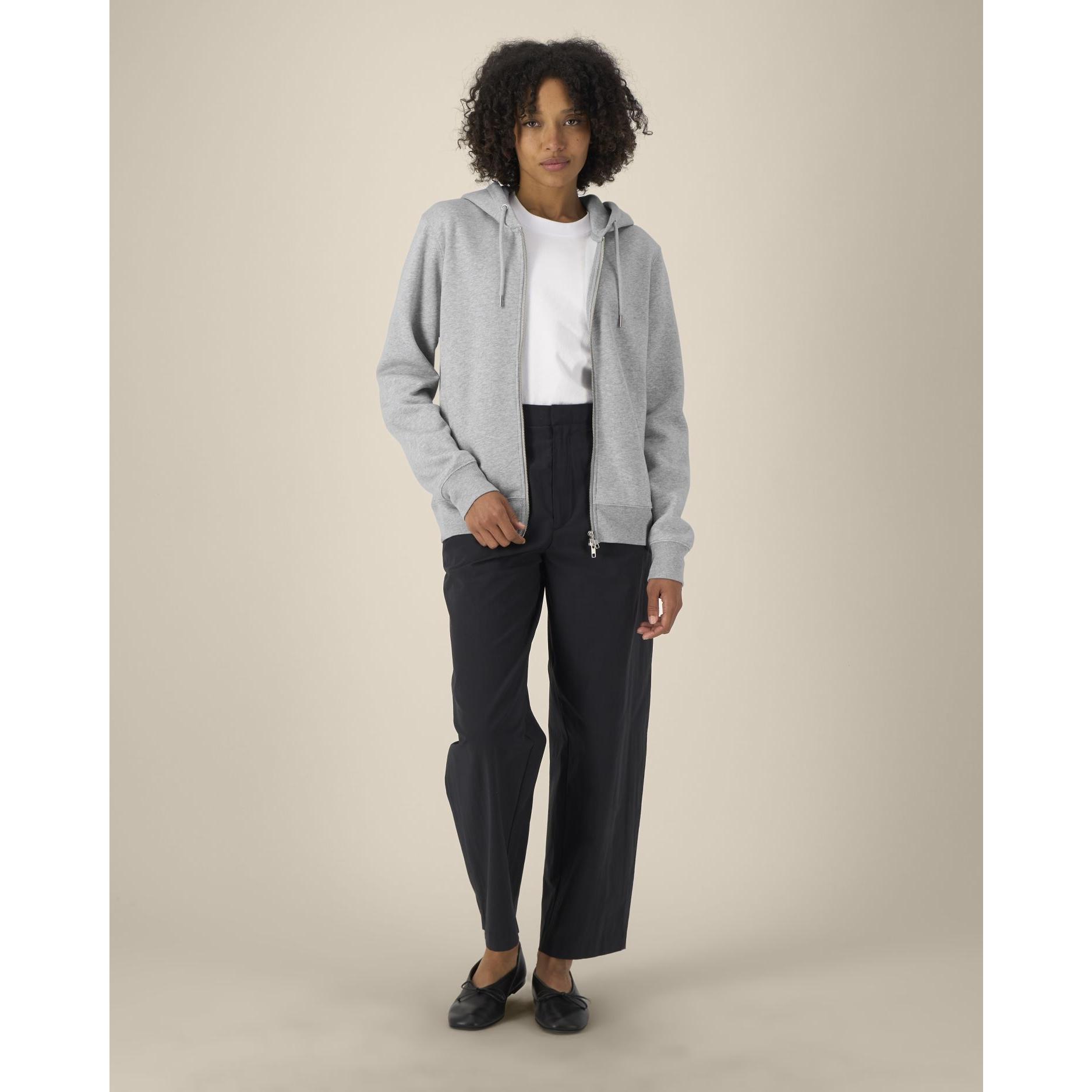 Hanorac cu fermoar unisex Astor Heather Grey M