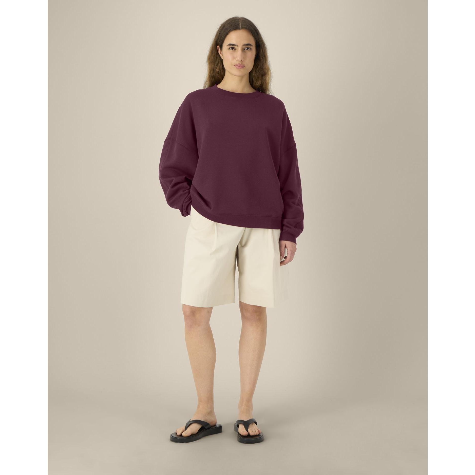 Hanorac la baza gâtului pentru femei Stella Lianna Deep Plum XL