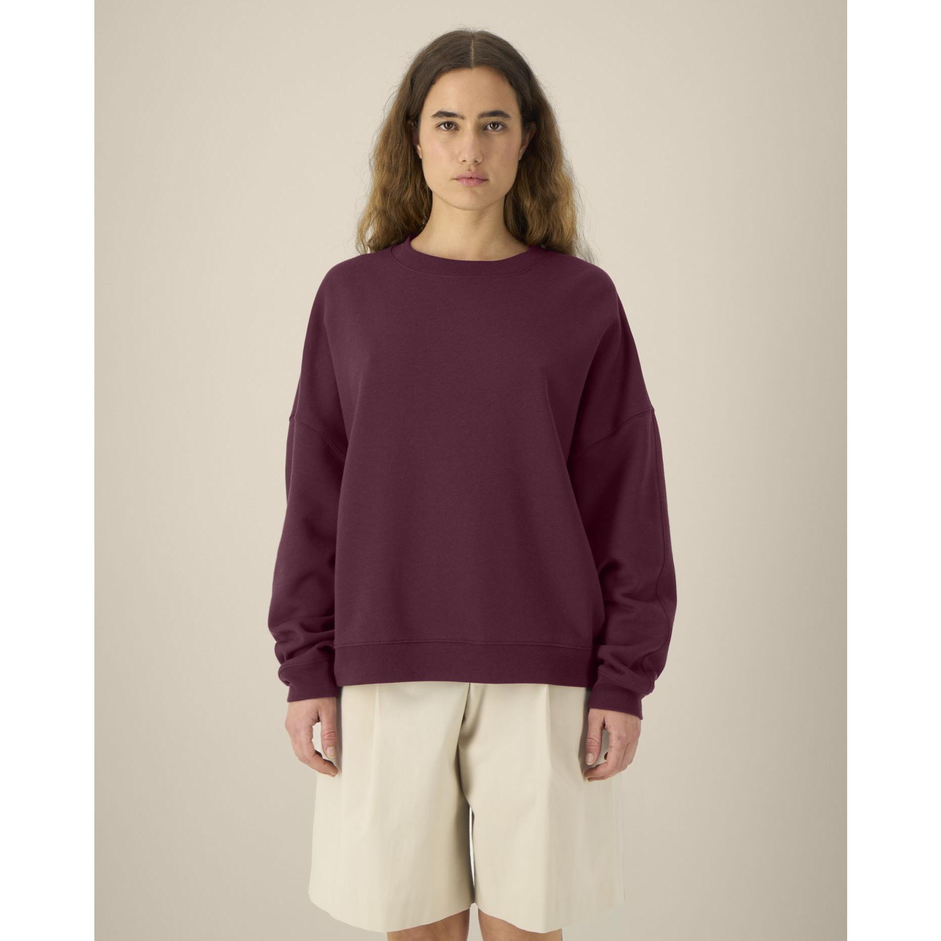 Hanorac la baza gâtului pentru femei Stella Lianna Deep Plum XL