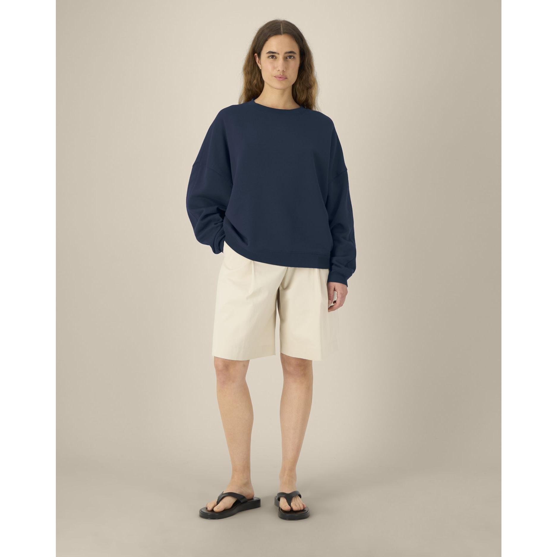 Hanorac la baza gâtului pentru femei Stella Lianna French Navy XL