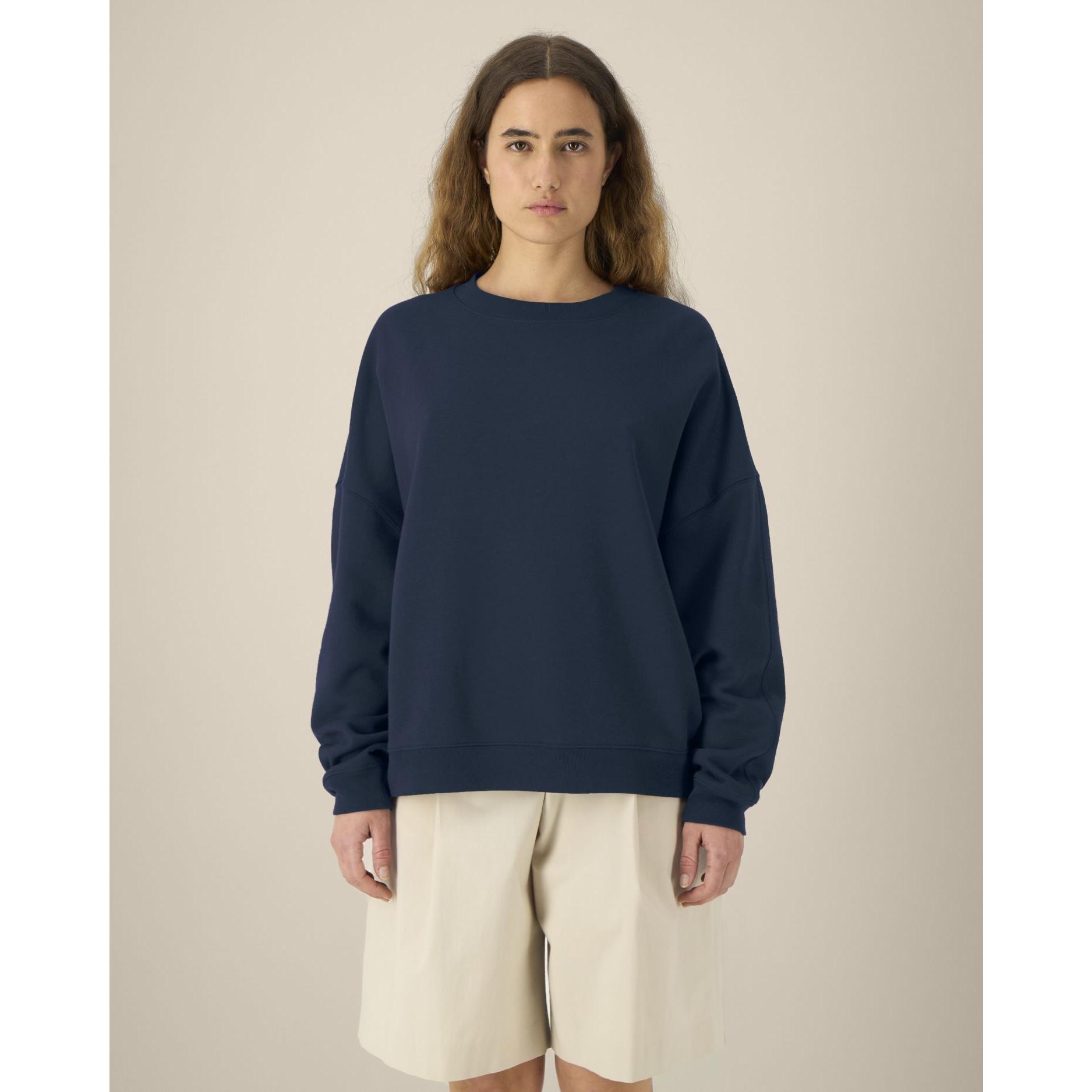 Hanorac la baza gâtului pentru femei Stella Lianna French Navy XL