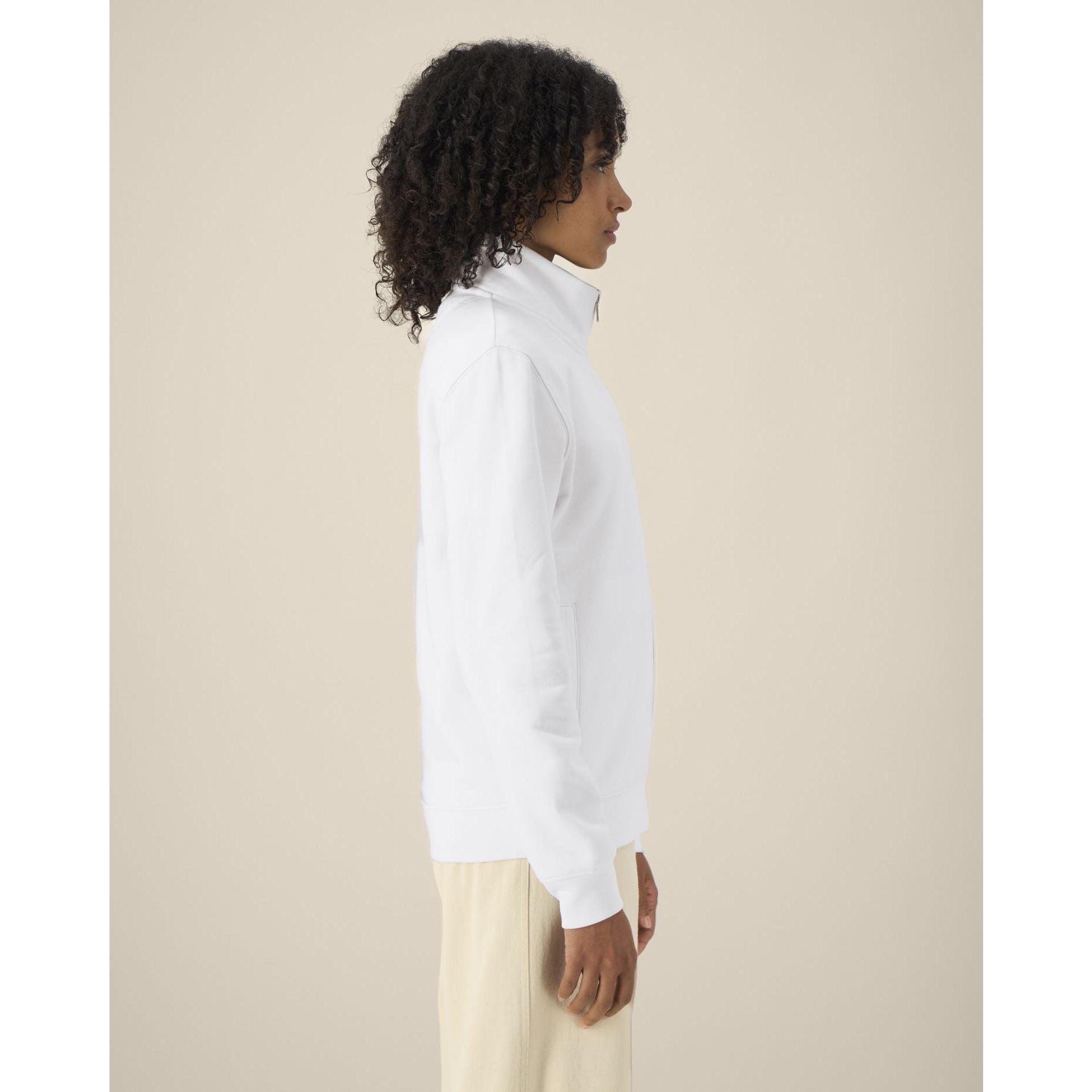 Hanorac cu fermoar unisex Trailer 2.0 White L