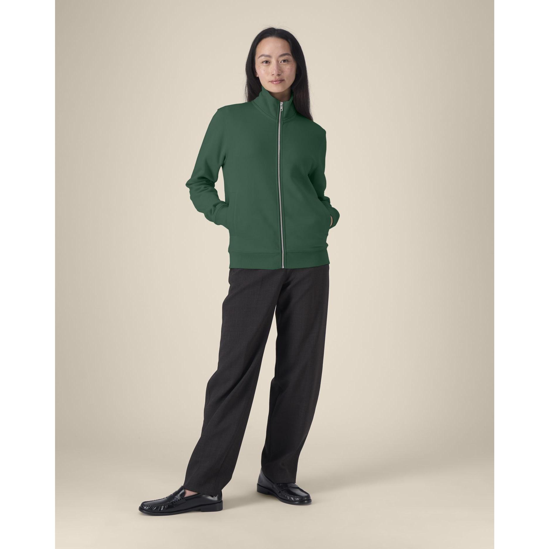 Hanorac cu fermoar unisex Trailer 2.0 Bottle Green XS