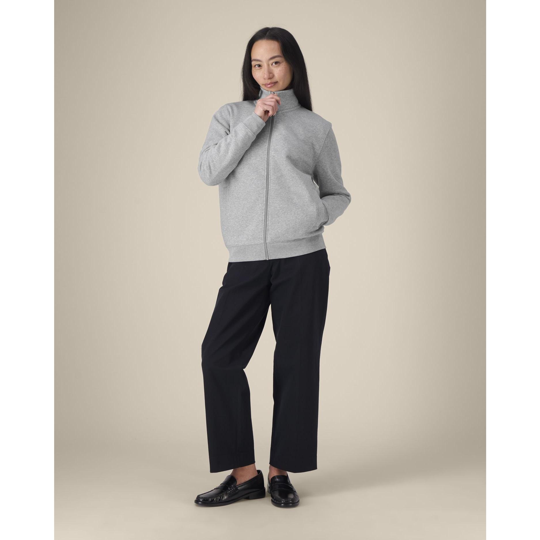 Hanorac cu fermoar unisex Trailer 2.0 Heather Grey 2XS